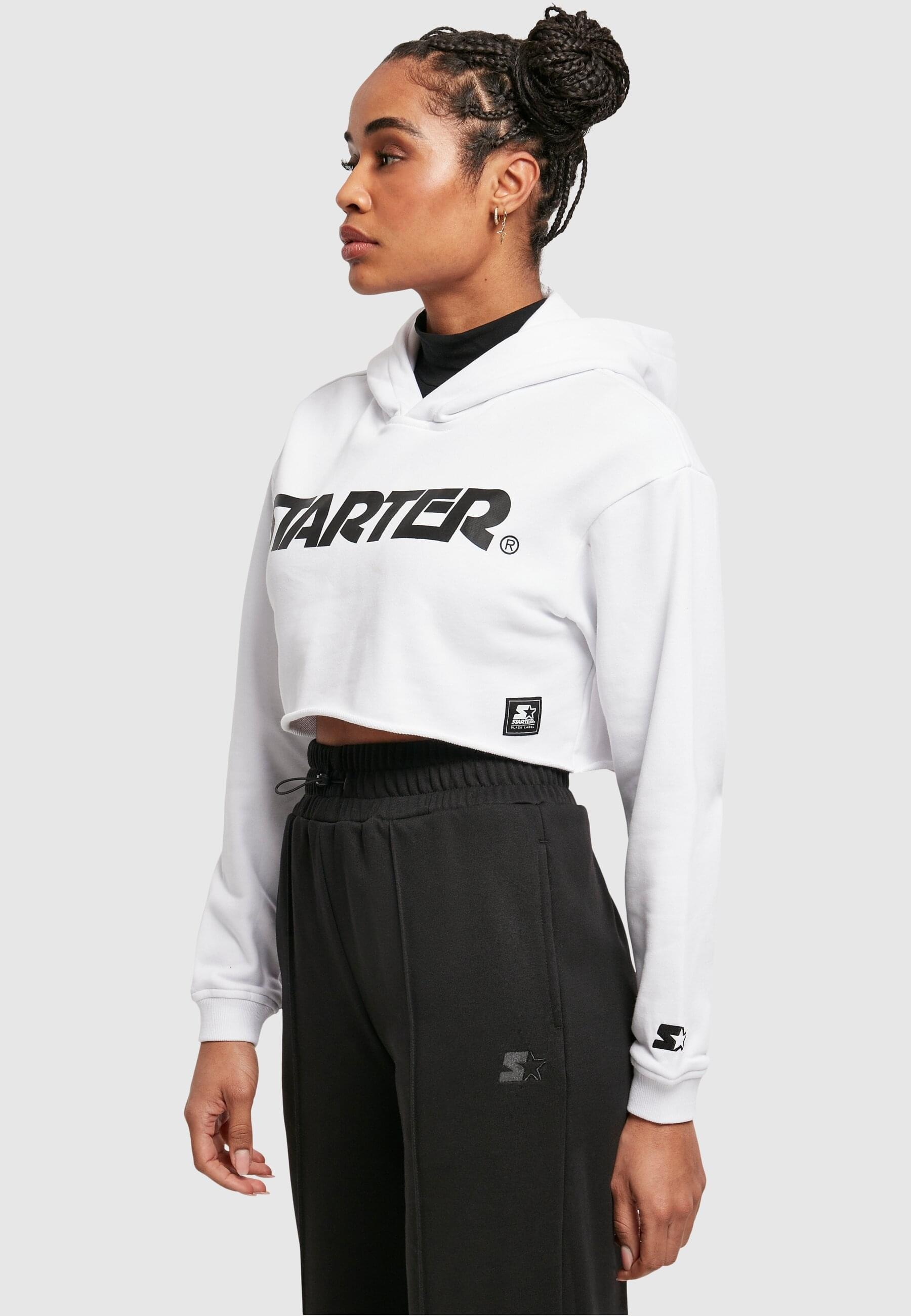 Starter Black Label Rundhalspullover »Starter Black Label Damen Ladies Starter Cropped Hoody«, (1 tlg.)