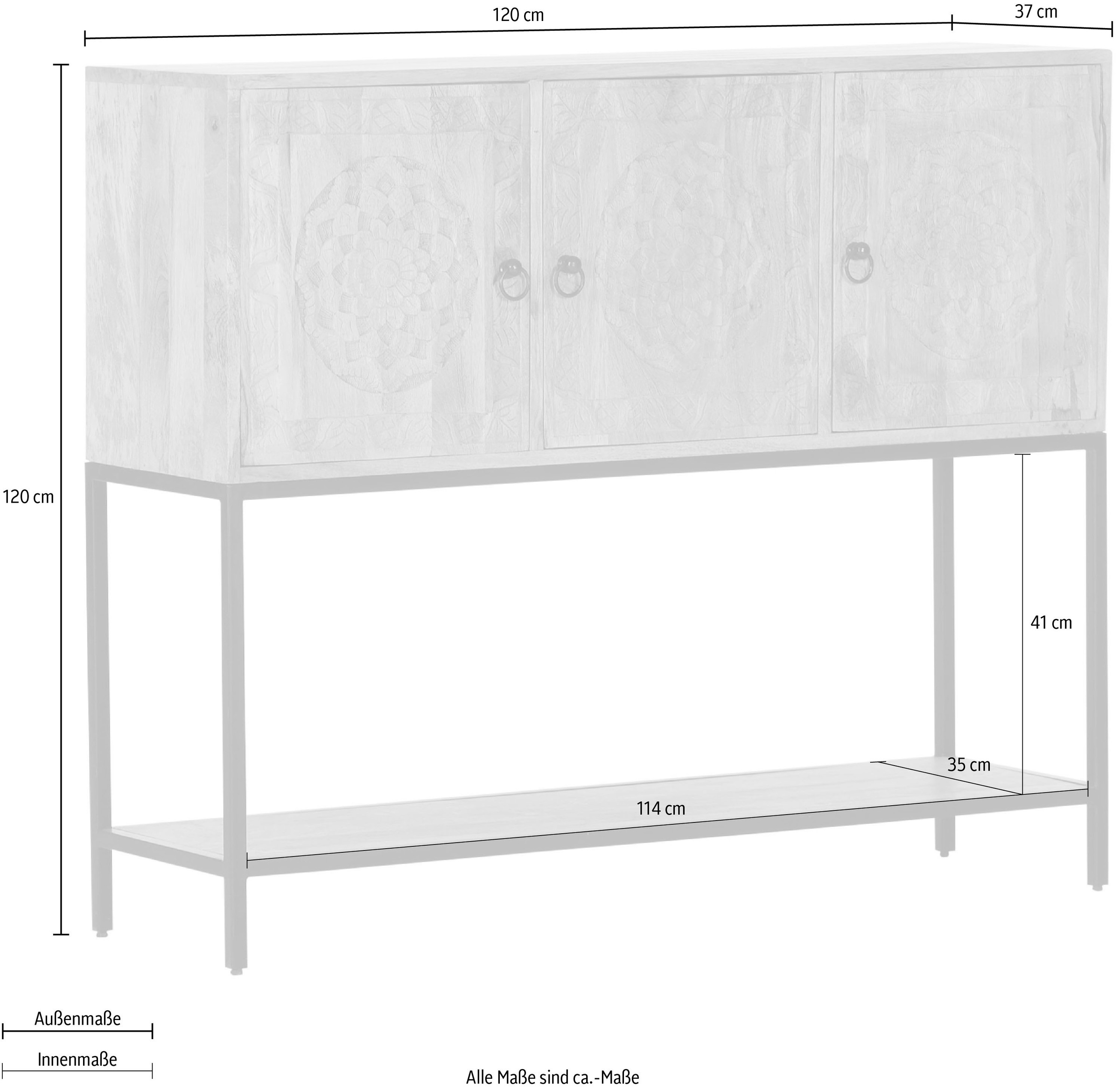 Gutmann Factory Sideboard, Stauraumschrank, Breite 120 cm