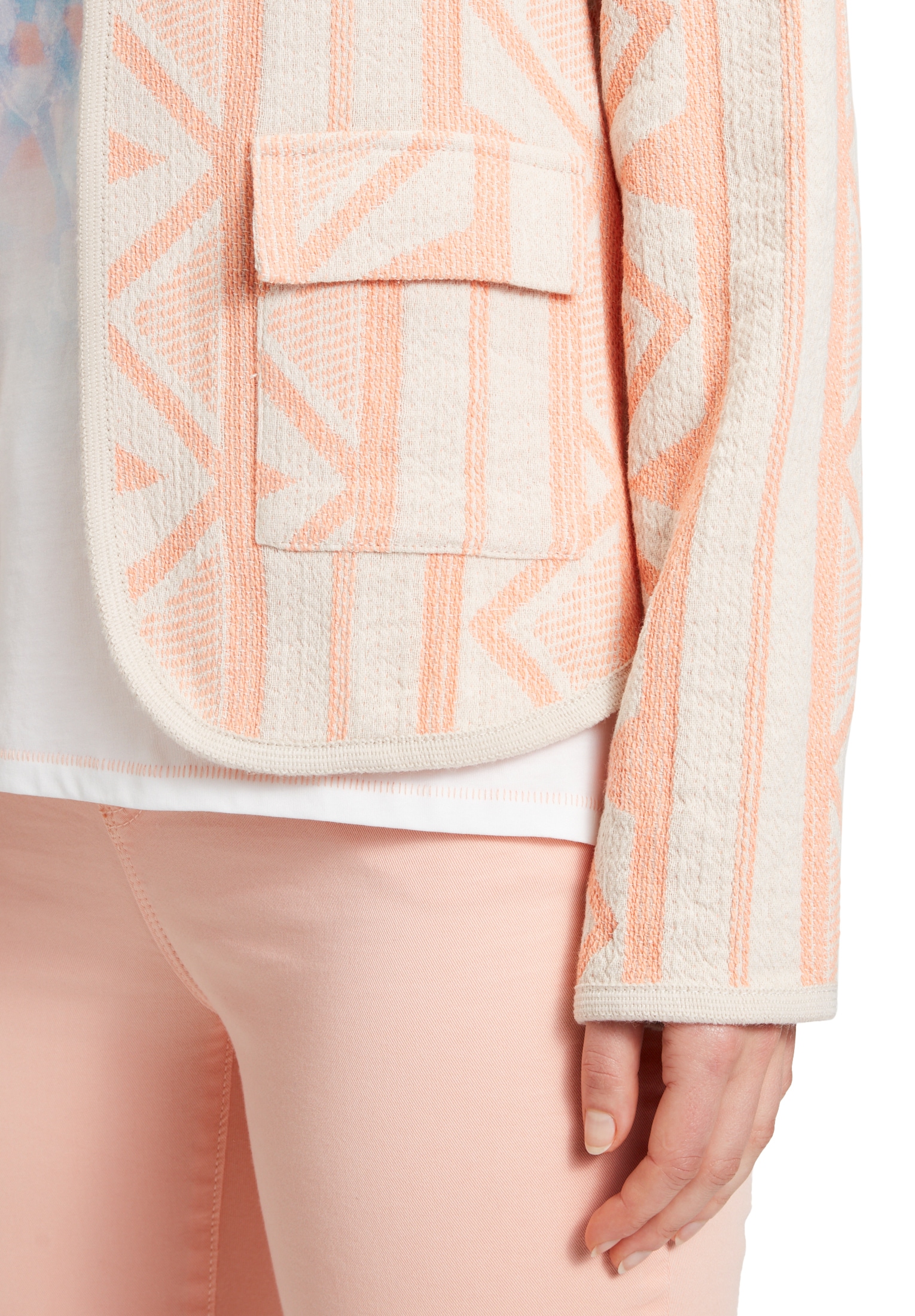 Cartoon Jackenblazer »Cartoon Damen Blazer-Jacke mit Muster«, Material