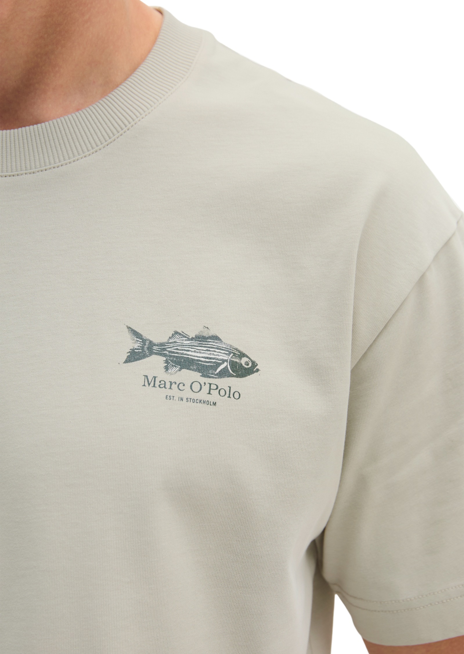Marc O'Polo T-Shirt »mit Fisch-Rückenprint«