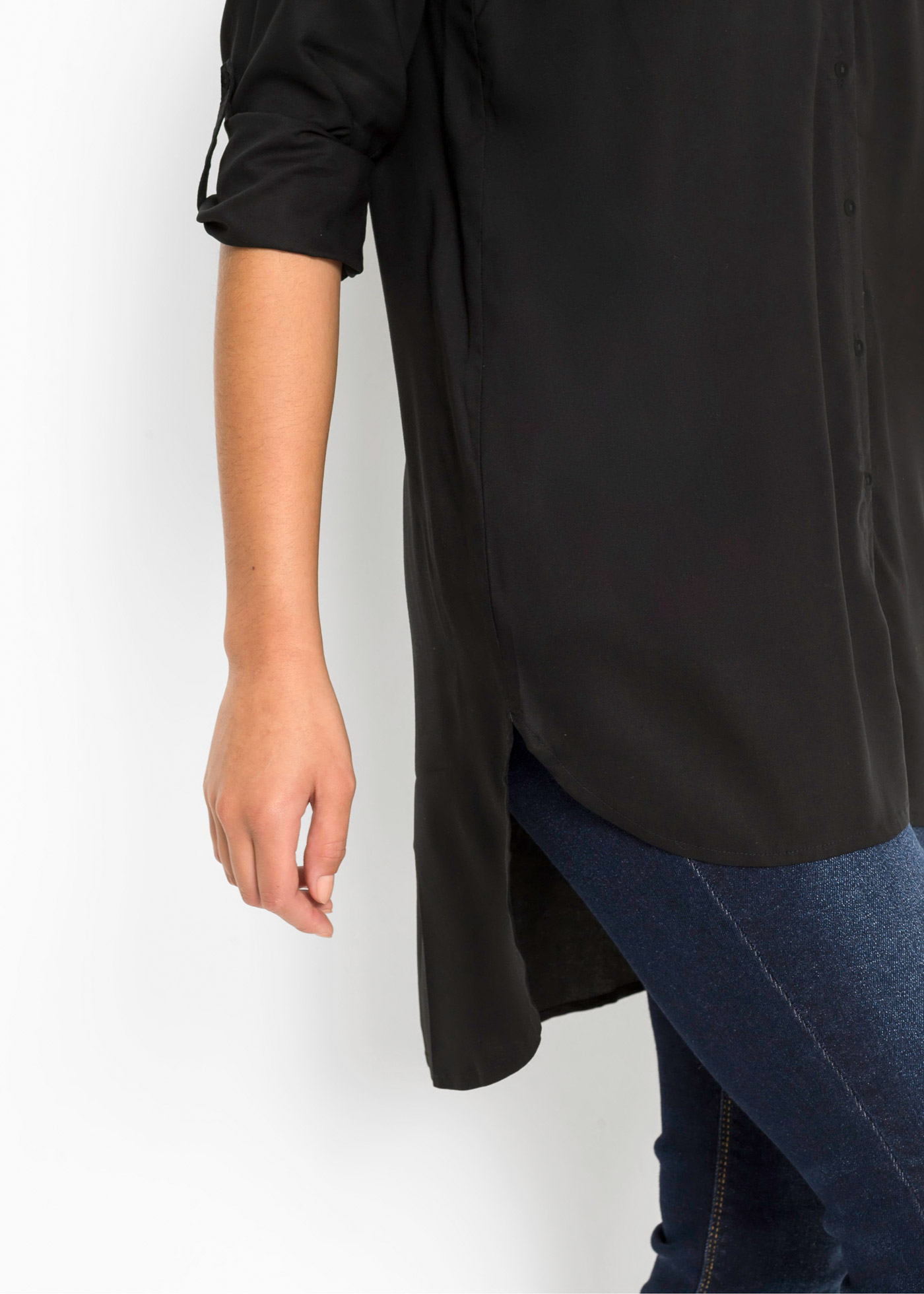 Thumbnail - bonprix Langarmbluse "Bluse aus Baumwoll-Viskose Mix" Bluse aus Baumwoll-Viskose Mix