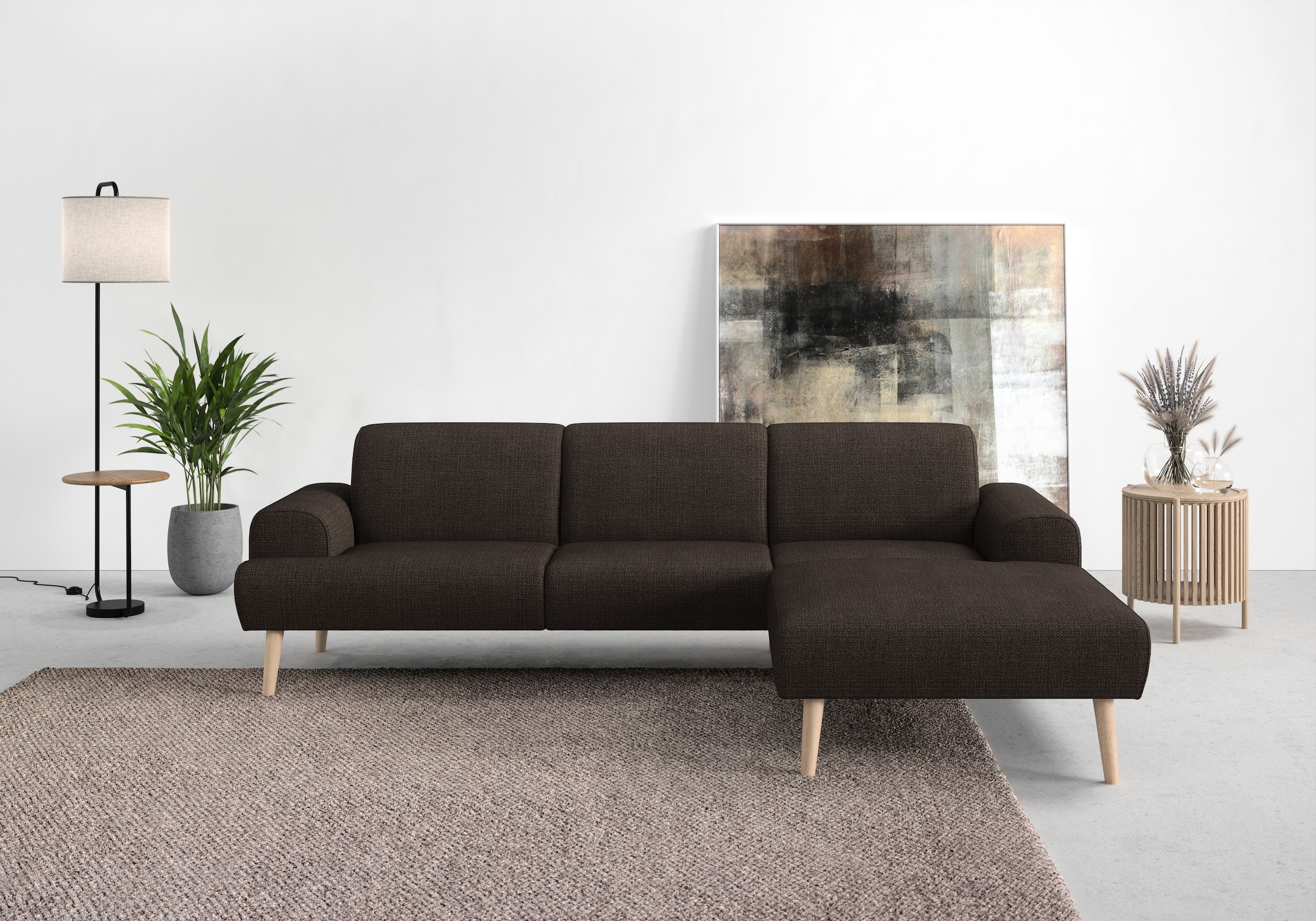 andas Ecksofa "Swift Scandic Design, Federkern für hohen Sitzkomfort, L-For günstig online kaufen