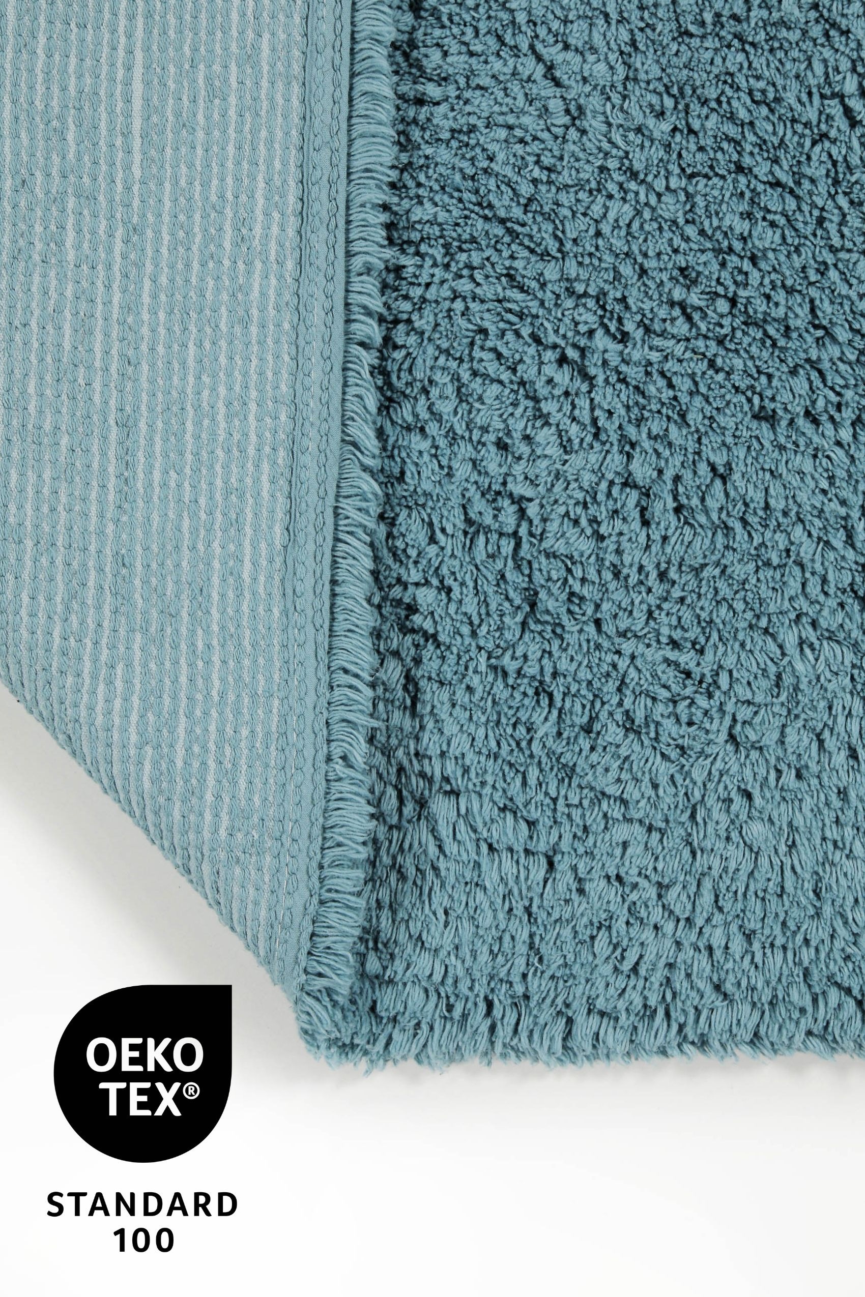 my home Badematte »Kian«, fußbodenheizungsgeeignet, Badvorleger, Badteppich aus 100%Baumwolle, weich, waschbar, saugfähig