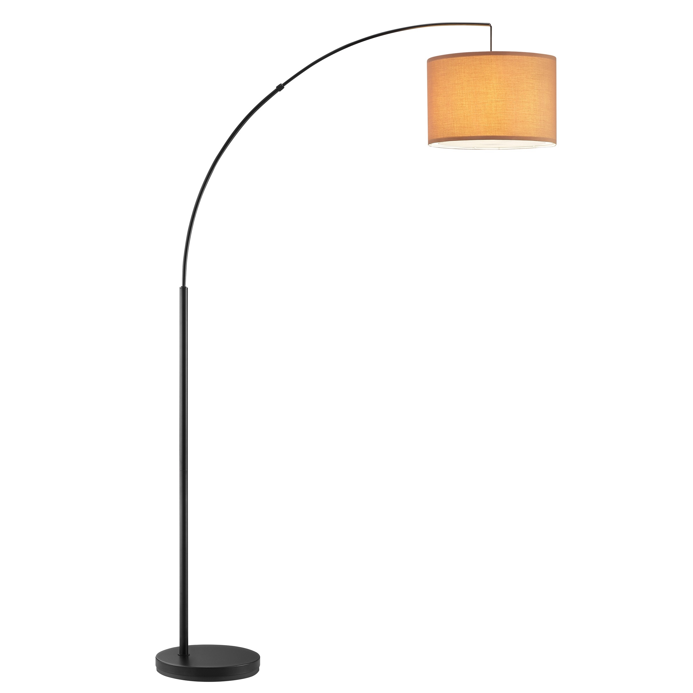 OTTO home Stehlampe »Stellan« E27 1 Stk. Bogenlampe Textilschirm Stoff Ø 36cm