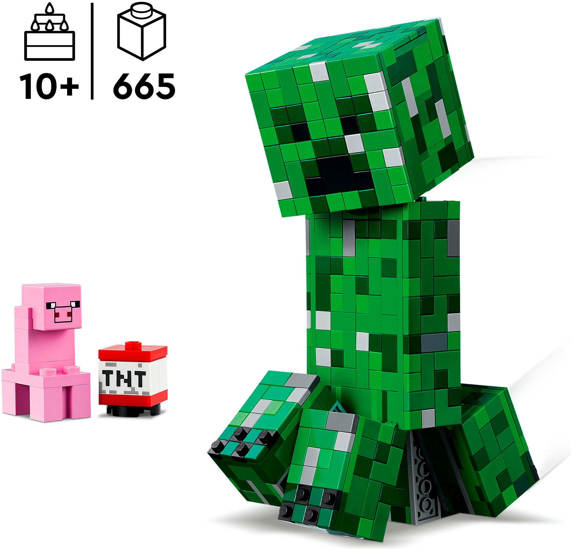 LEGO® Konstruktionsspielsteine »Der Creeper (21276), LEGO Minecraft«, (665 St.), Made in Europe
