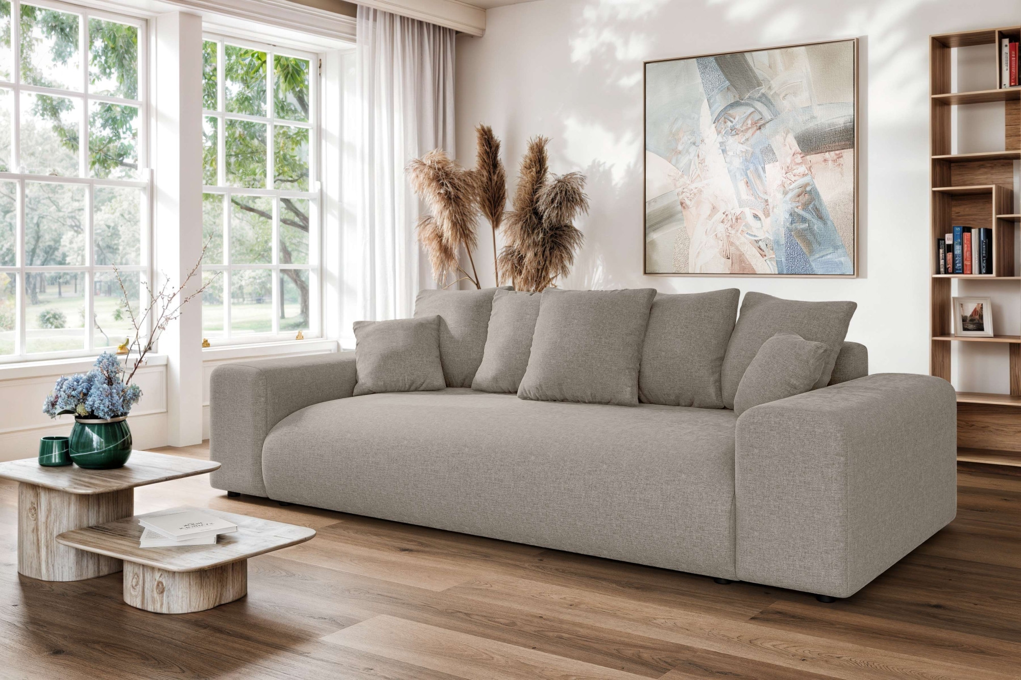 Home affaire Big-Sofa "LAKESIDE 3-Sitzer Schlafsofa mit Bettkasten, Breite günstig online kaufen