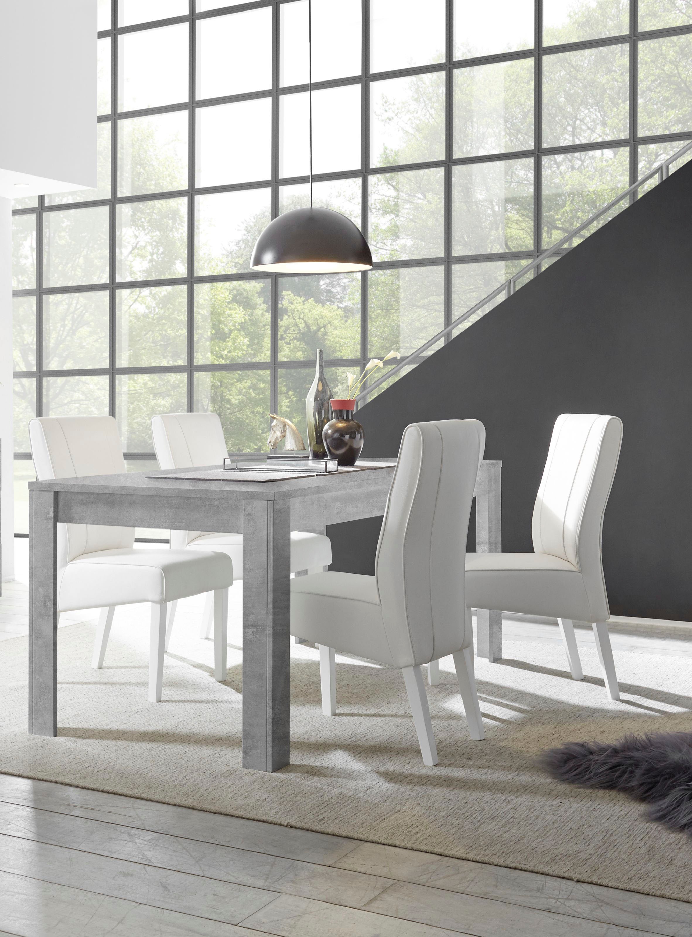 Esstisch HOME AFFAIRE "Dama 180 x 90 cm, Küchentisch, Esszimmertisch", grau (beton, optik, beton, optik, beton, optik), B:180cm H:79cm T:90cm, Tische, Esstisch, rechteckig, Tischplattenstärke 22 mm, verschiedene Farben 3