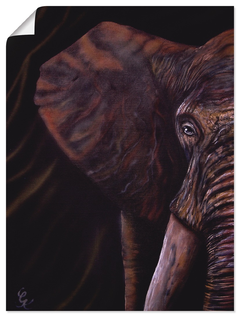 als Alubild, Größen Leinwandbild, »Elefanten«, | Wandbild Poster Wildtiere, St.), (1 versch. kaufen in oder Wandaufkleber BAUR Artland