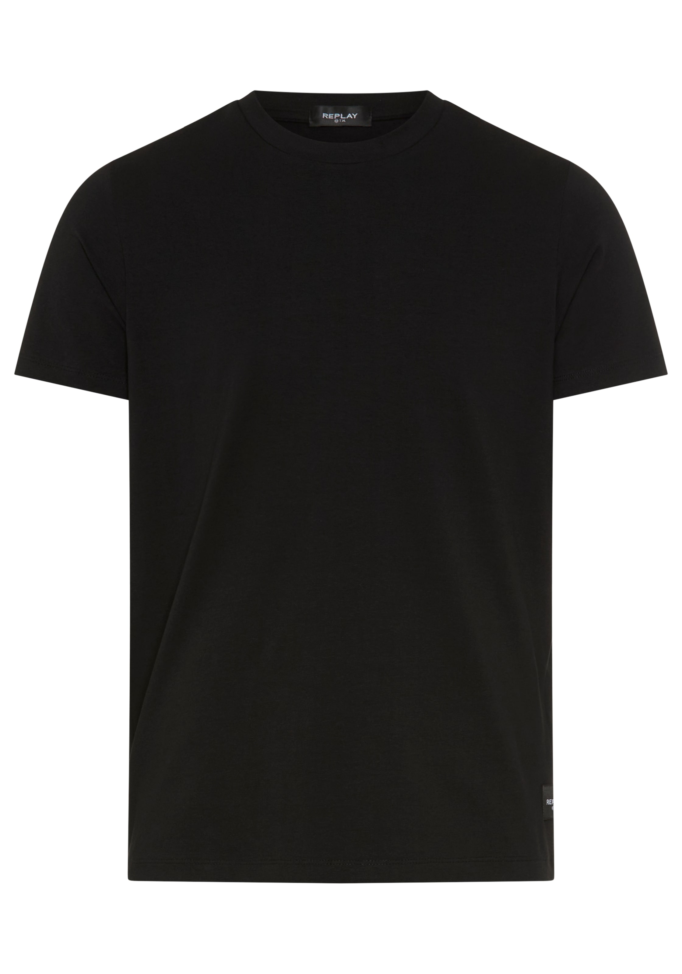 Replay T-Shirt Baumwoll-Mix, Rundhalsform günstig online kaufen
