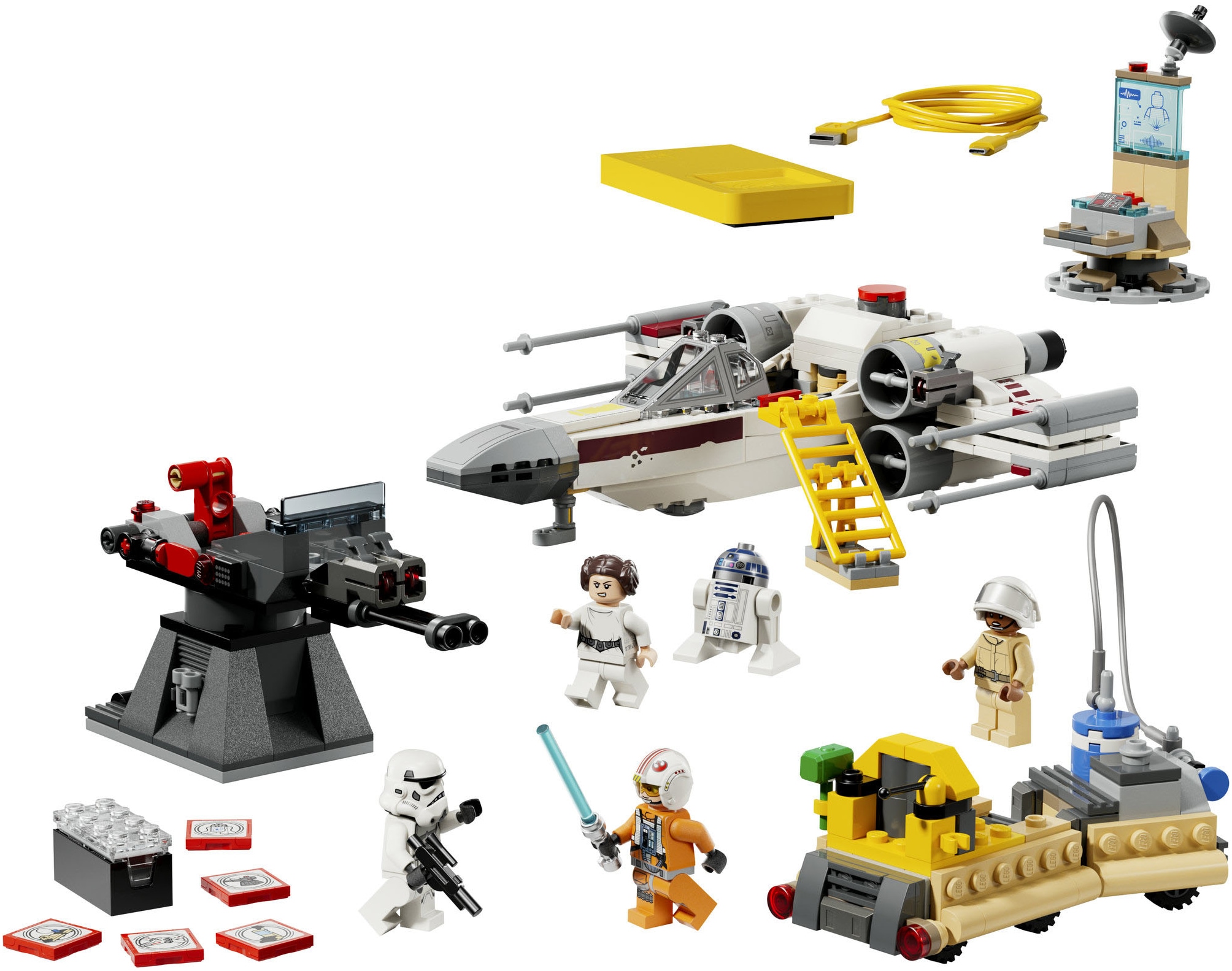 LEGO® Konstruktionsspielsteine »SMART Play: Lukes Rot Fünf X-Wing (75423), LEGO Star Wars™« inklusive SMART Brick; mit Licht- und Soundeffekten