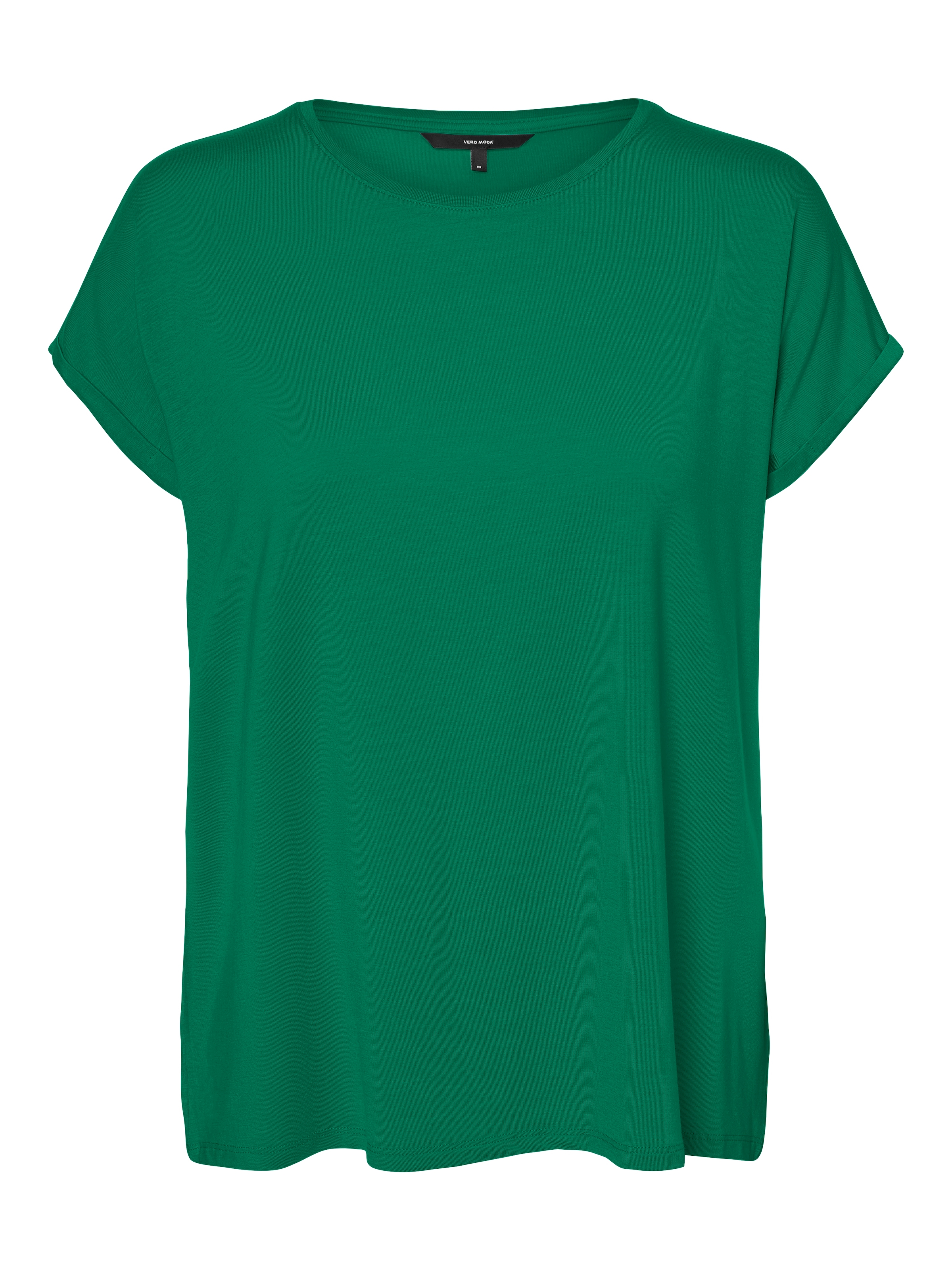 Vero Moda Rundhalsshirt "VMAVA PLAIN SS TOP GAJRS NOOS" Materialmix, regula günstig online kaufen