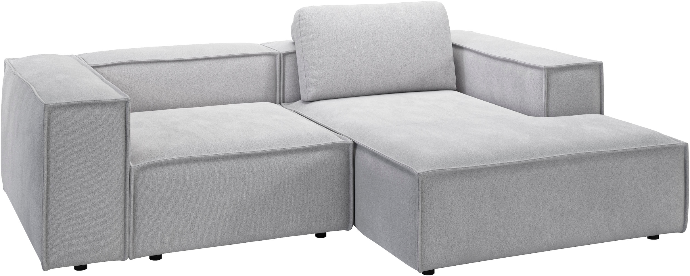 Places of Style Ecksofa »Watertown, kompakte L-Form, 246 cm breite für kleinere Räume«, modernes Ecksofa mit Feincordbezug, platzsparend & bequem