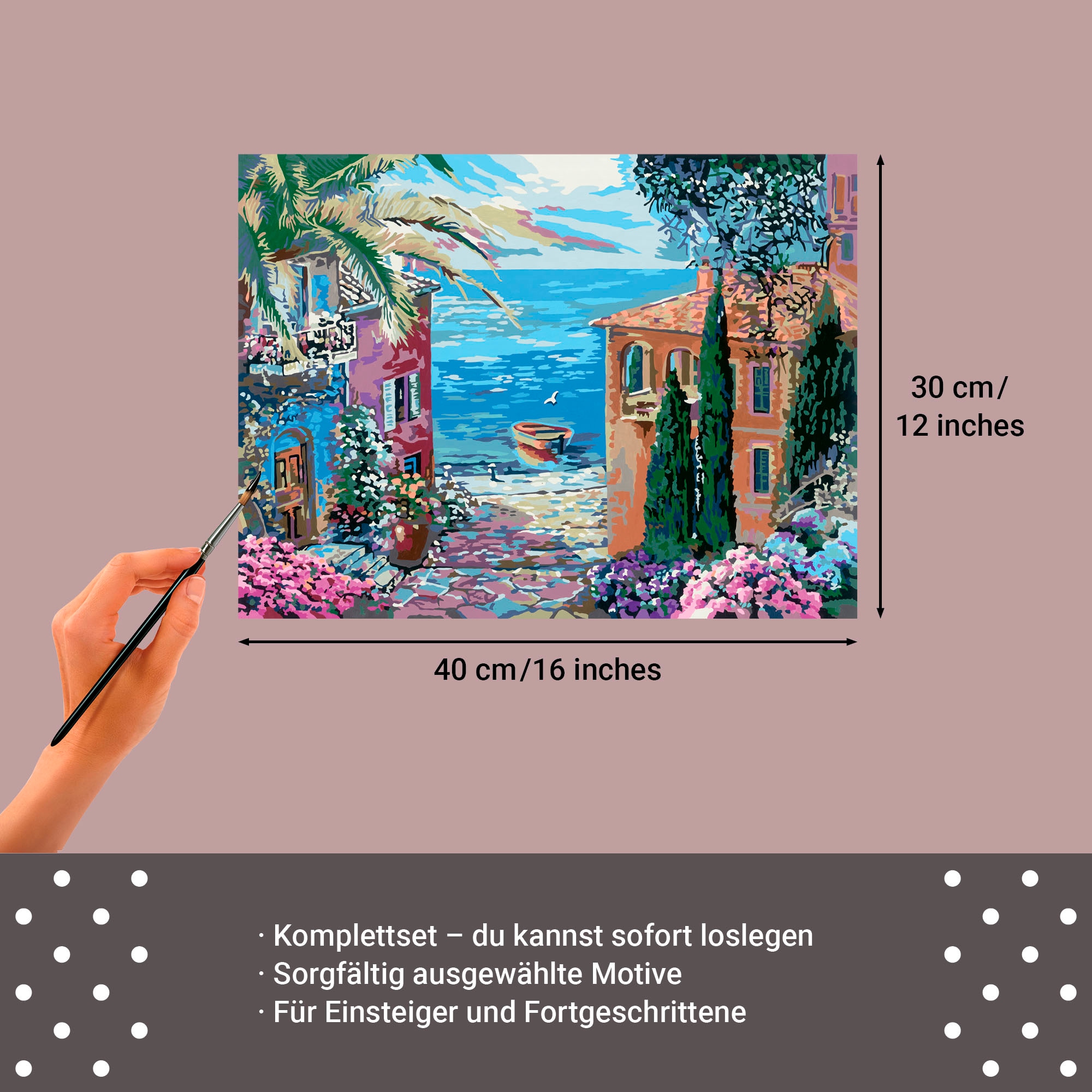 Ravensburger Malen nach Zahlen »CreArt, Leinwand Mediterrane Landschaft«, Made in Europe