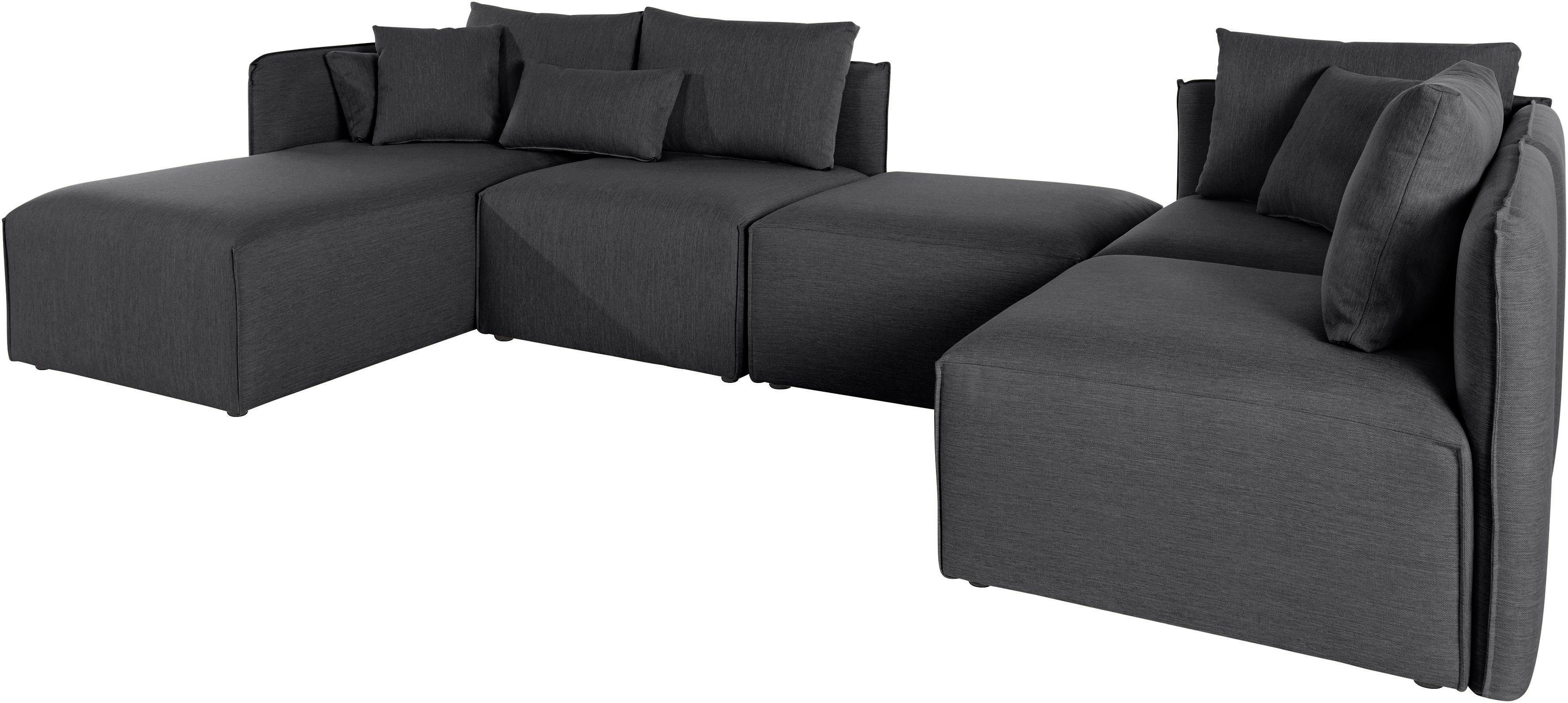 OTTO home Wohnlandschaft "Nöre U-Form" 5 Teile, in vielen Bezugsqualitäten und Farben s. auch "Nöre"