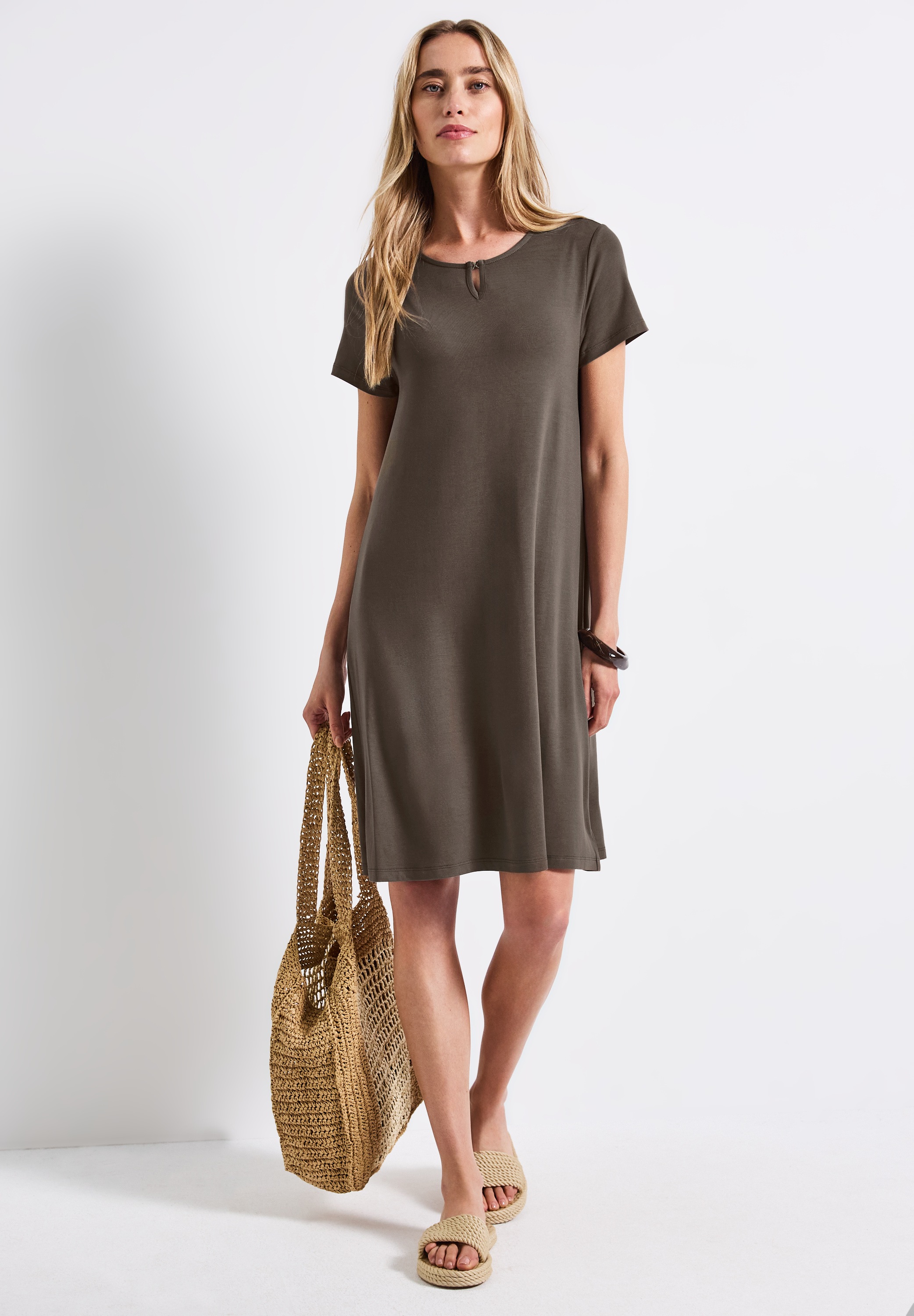 STREET ONE Sommerkleid Ohne Taschen soft und trageangenehm