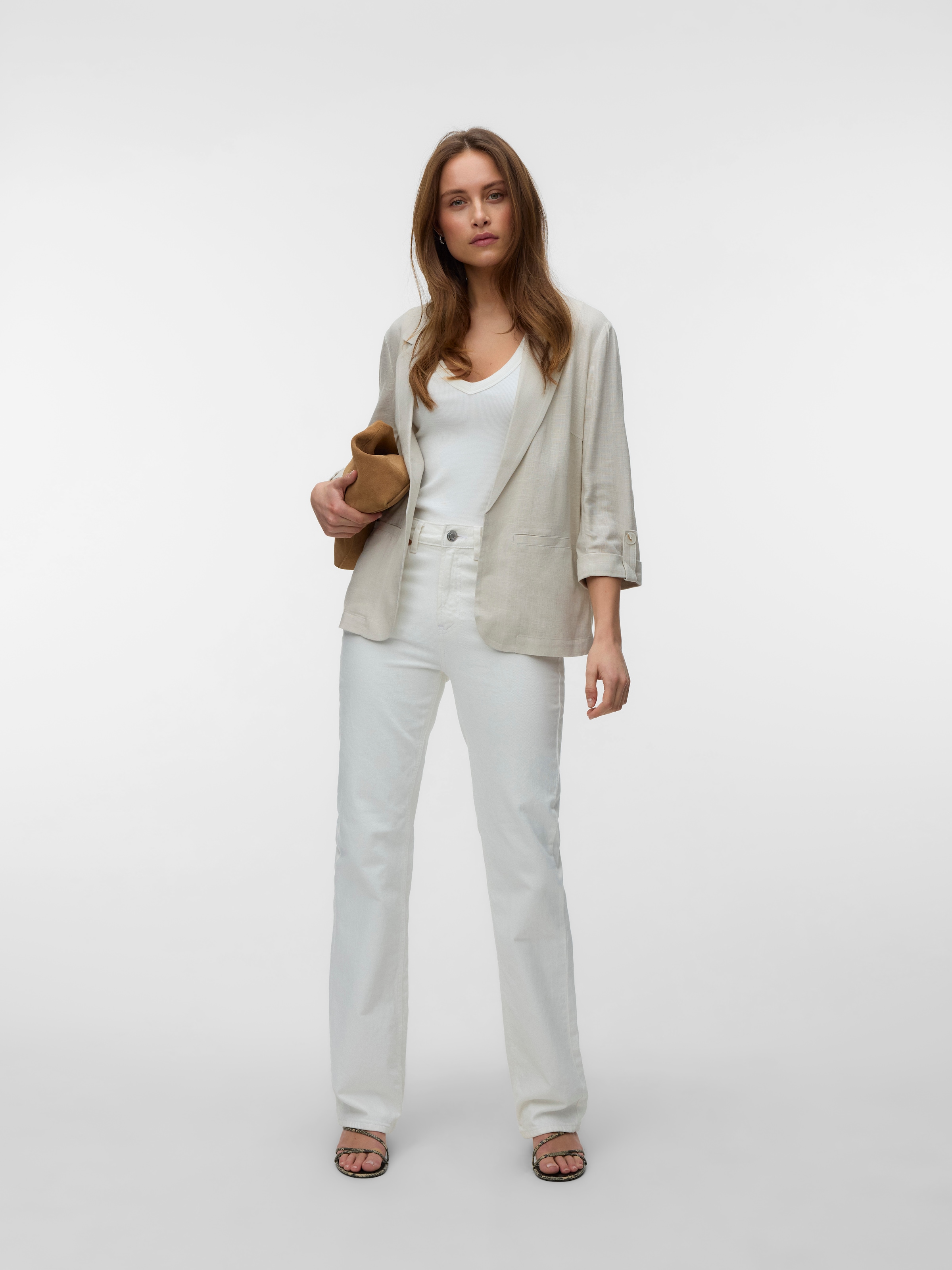 Vero Moda Longblazer »VMROSIE 3/4 LOOSE BLAZER NOOS« Viskosemischung, regular fit, mit Leinen