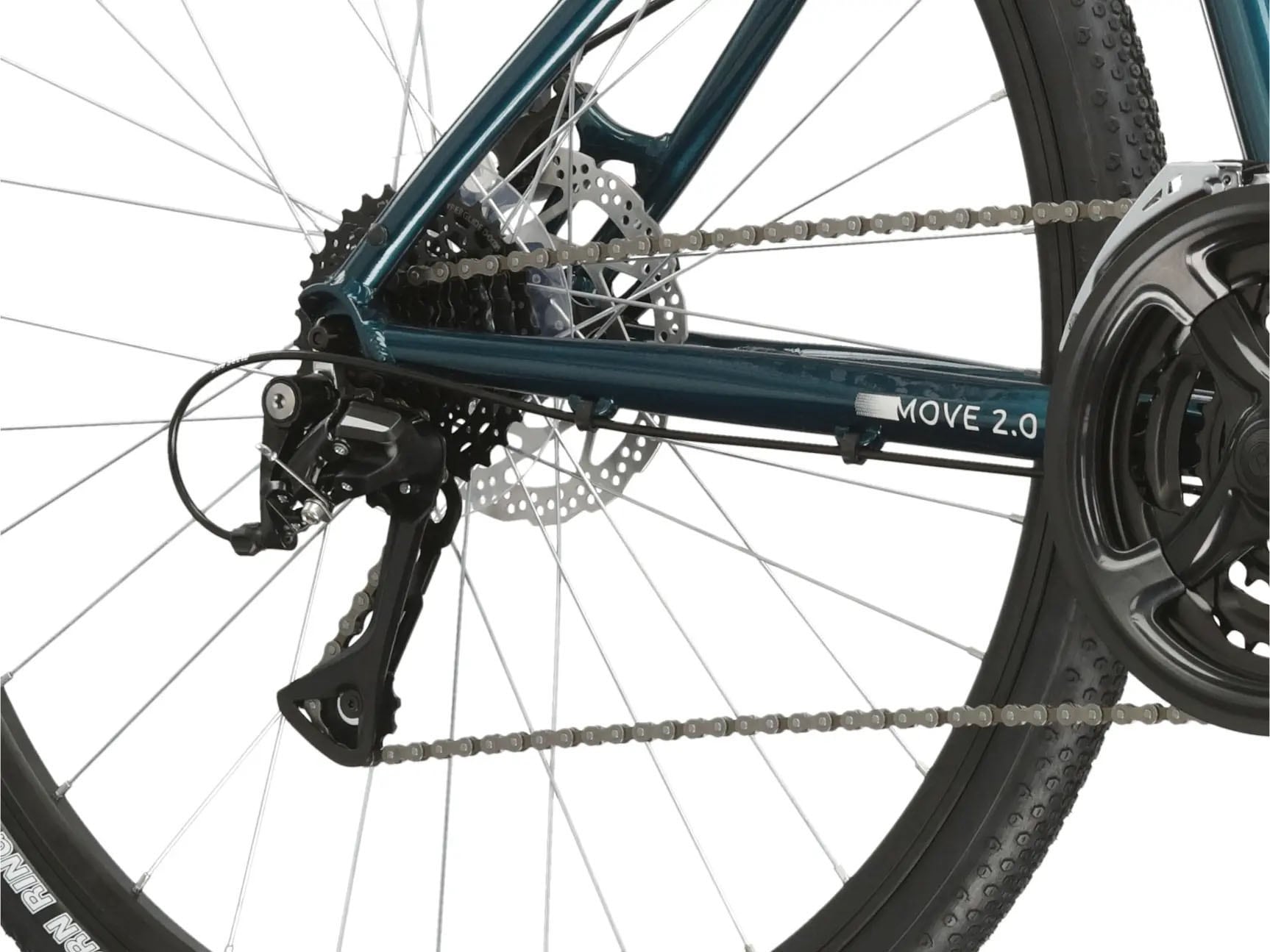 Kross Crossrad »Crossrad Herren 28" Move 2.0 türkis 24 Gänge« 24 Gang Shimano ACERA M3020 Schaltwerk Kettenschaltung