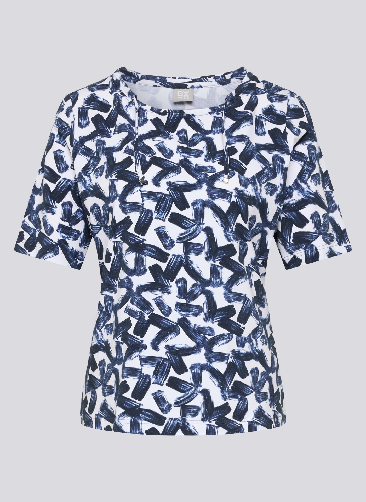 Rabe Rundhalsshirt mit Allover-Muster