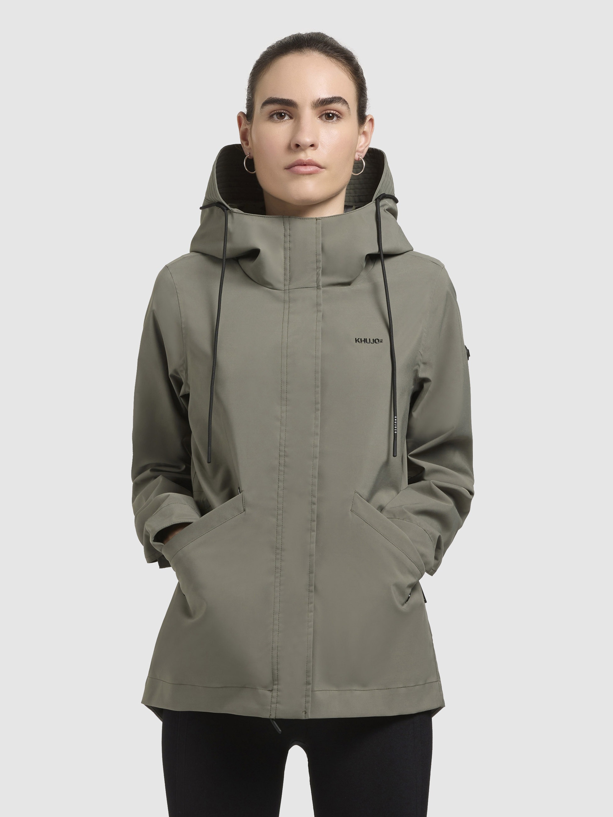 khujo Regenjacke »SANG«, mit Kapuze