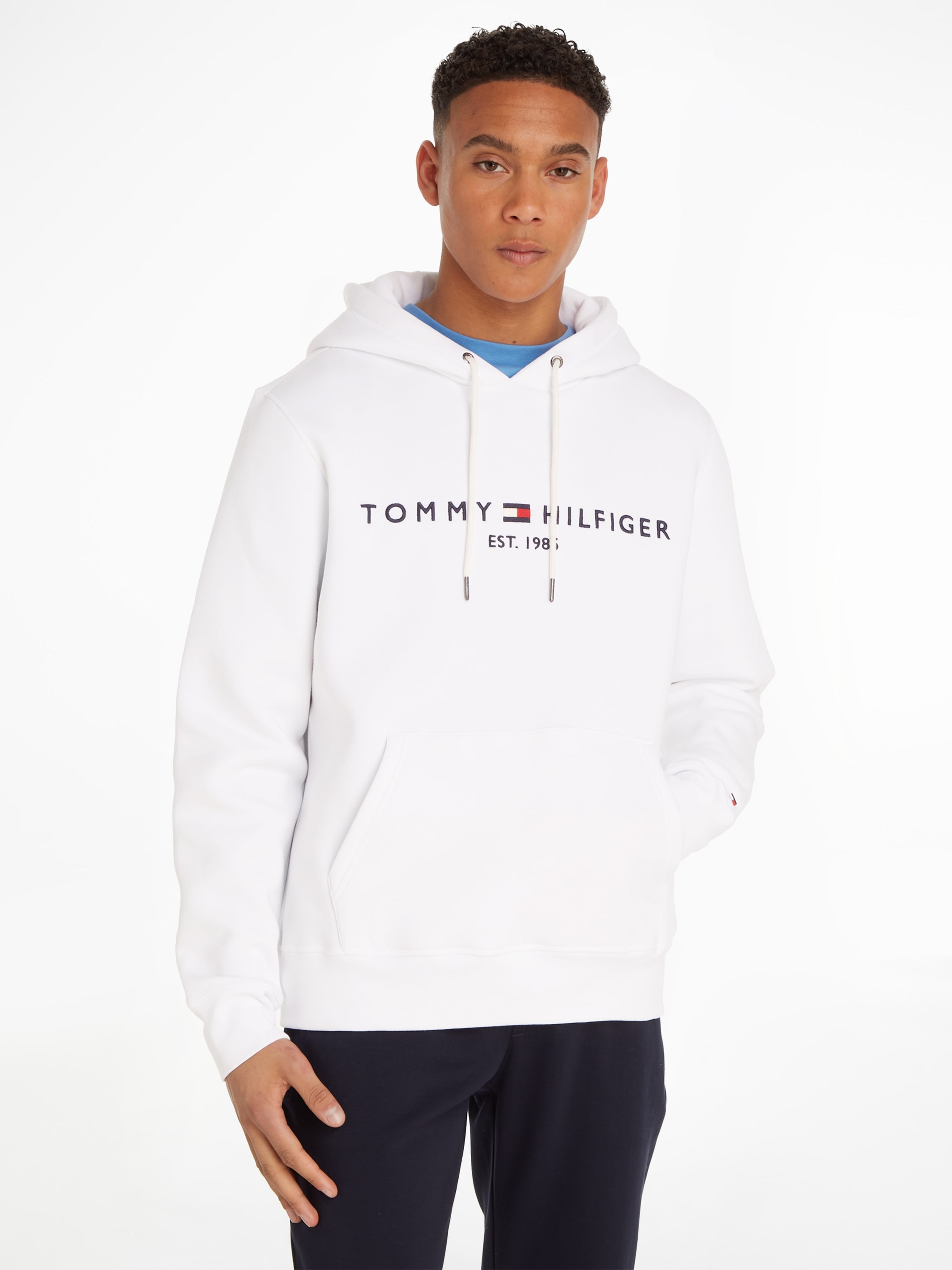 Tommy Hilfiger Kapuzensweatshirt "TOMMY LOGO HOODY", mit Kapuze und Kängurutasche