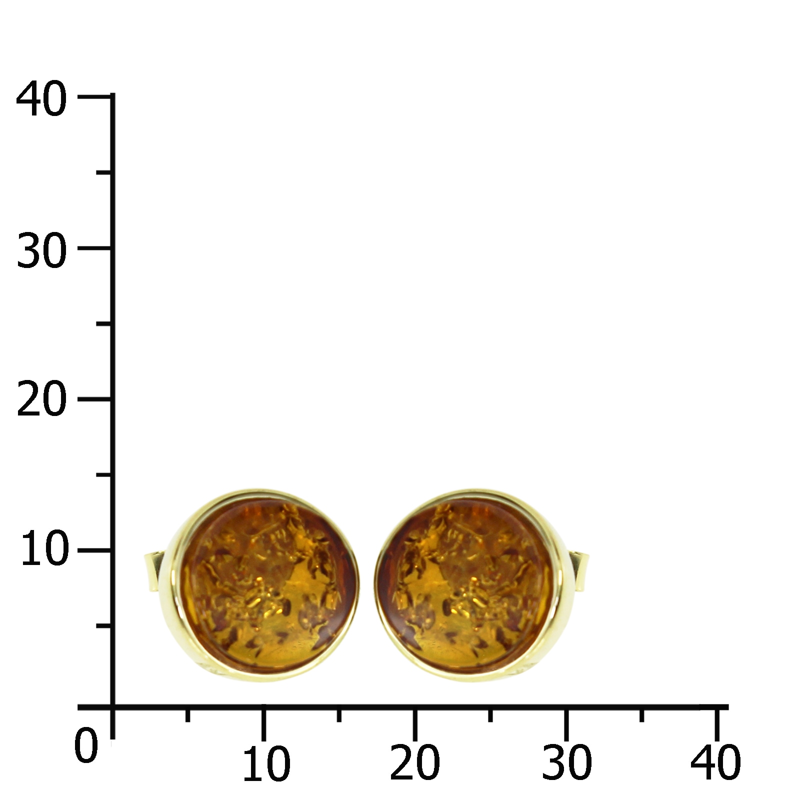 OSTSEE-SCHMUCK Paar Ohrstecker »- Frouke 10 mm - Gold 333/000 - Bernstein«