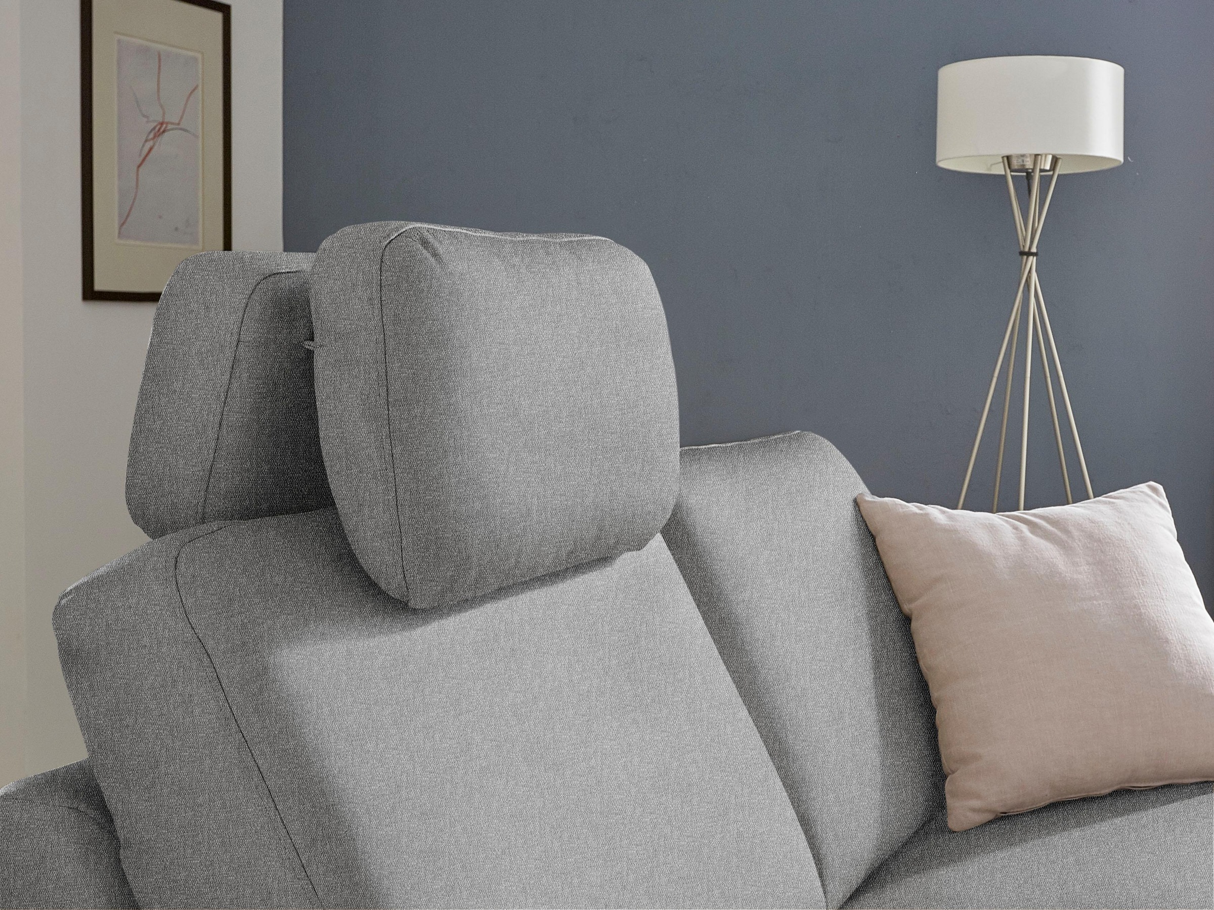 3C Candy Ecksofa »Mainau modern und elegant, mit gutem Sitzkomfort, L-Form«, wahlweise mit elektrischer Relaxfunktion, Federkern