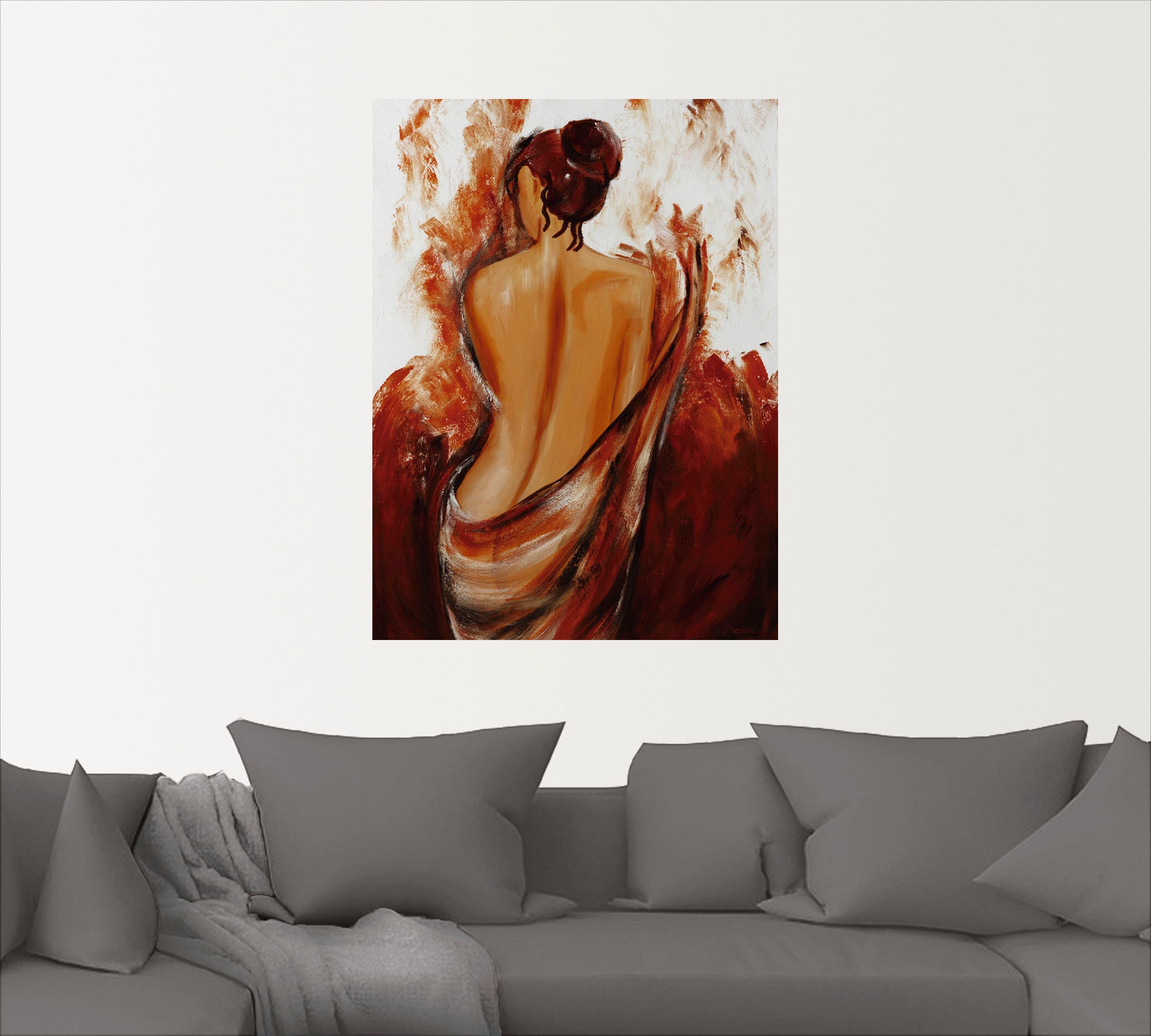 Artland Wandbild »Frau in rot«, Frau, (1 St.), als Leinwandbild, Poster, Wandaufkleber in verschied. Größen