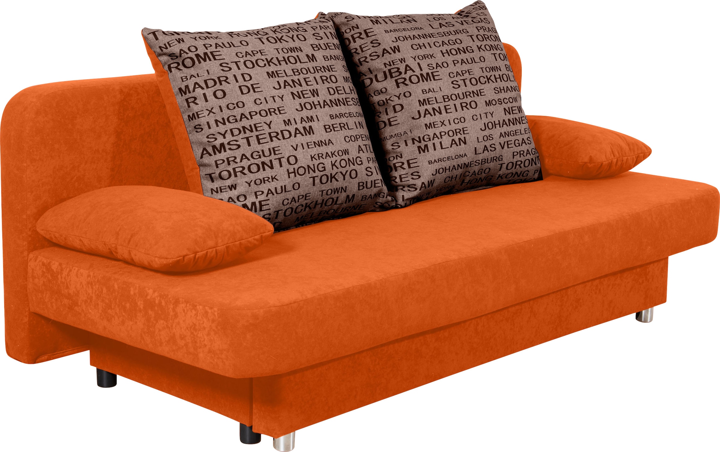 COLLECTION AB Schlafsofa »Ulla inkl. Bettfunktion und Bettkasten«, Schlafsofa,Bettfunktion,Bettkasten,inkl. Rückenkissen,Armlehnekissen