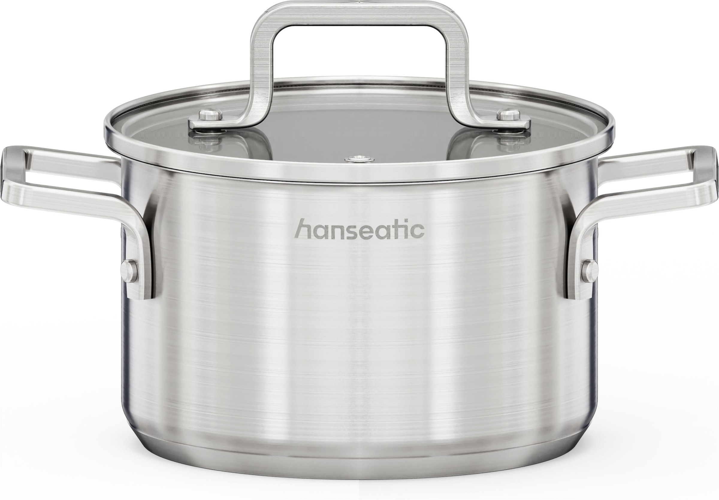 Hanseatic Topf-Set »DAILY« Set, Stielkasserolle 16 cm, Kochtopf 2x16/2x20/1x24 cm, 11 tlg. Edelstahl 18/10