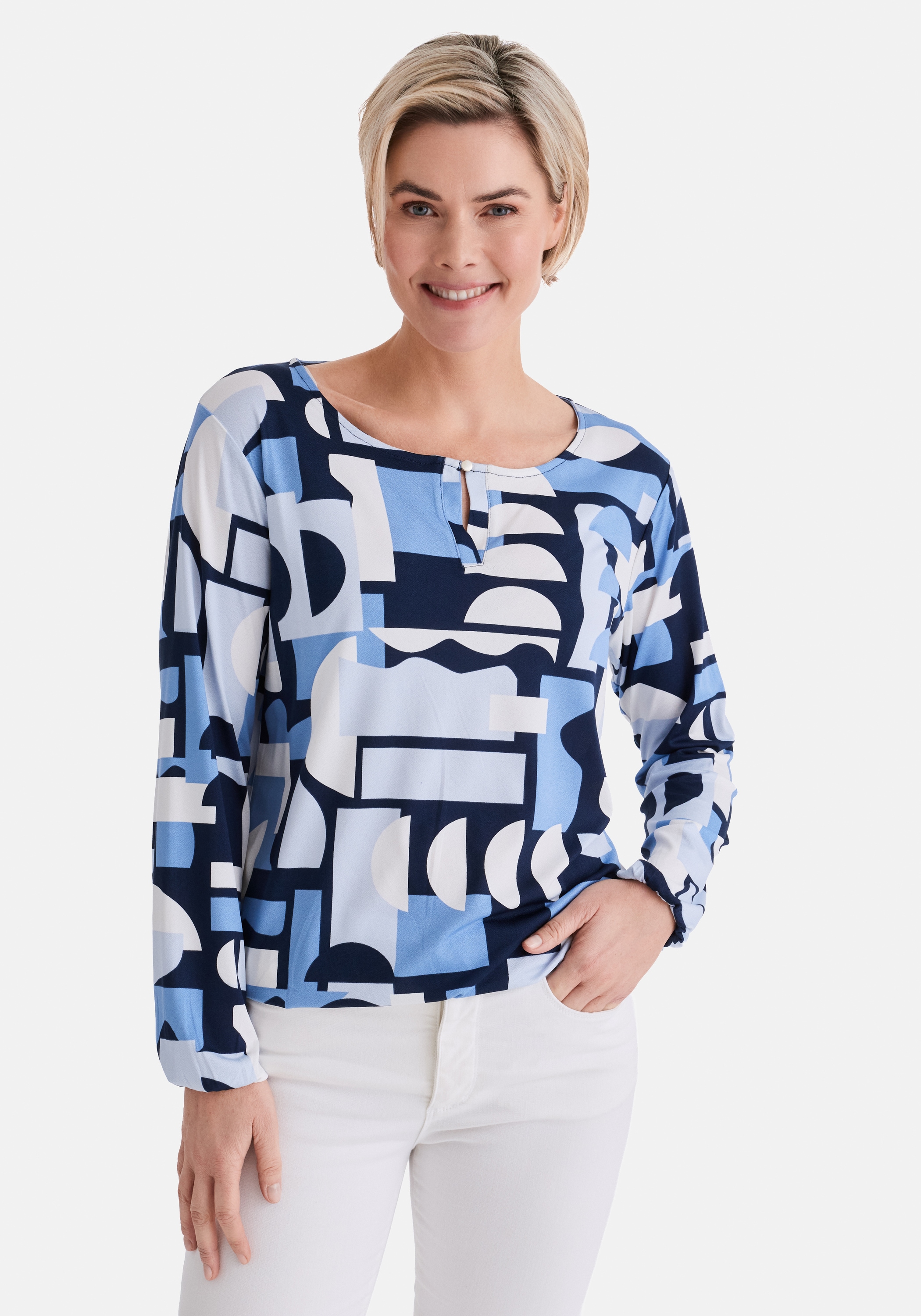 STOOKER WOMEN Langarmshirt "CALLA Print Langarmshirt" Regular Fit Blusen-Sh günstig online kaufen