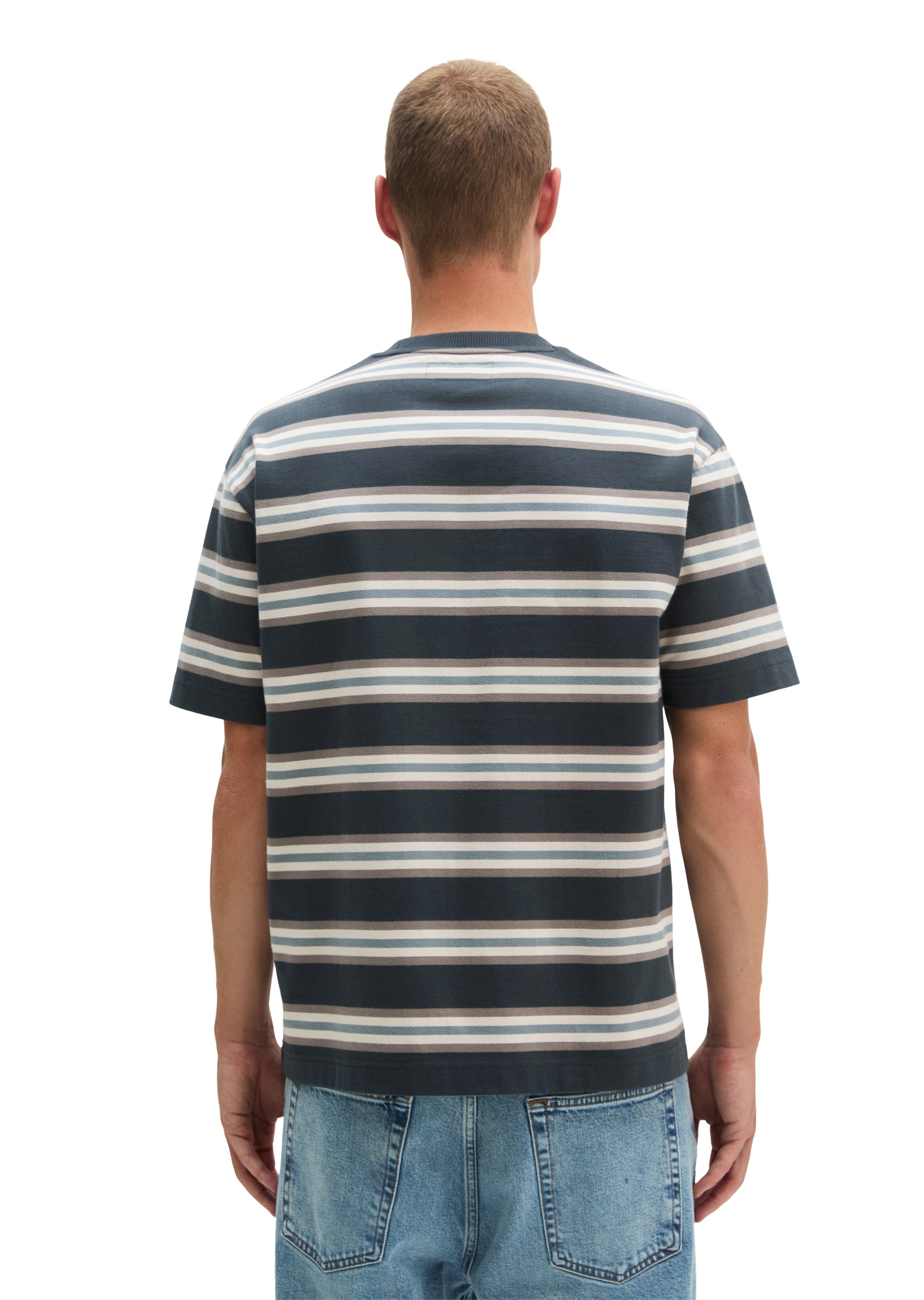 Marc O'Polo T-Shirt »aus garngefärbter Bio-Baumwolle«