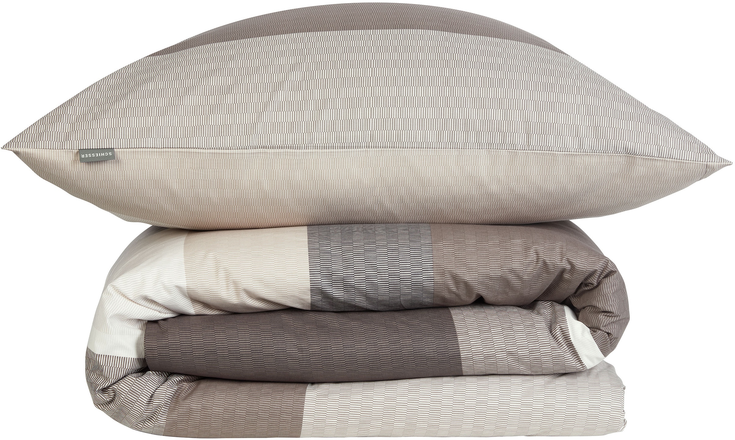 Schiesser Bettwäsche »Endy Stripes aus weicher Baumwolle mit großen und kleinen Streifen«, Made in Green