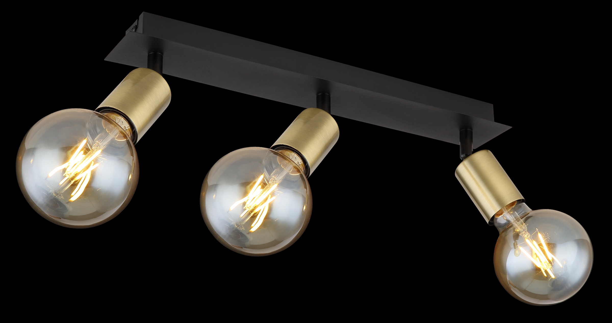 GLOBO LIGHTING Deckenstrahler »LILIANA«, Leuchtmittel E27 | ohne Leuchtmittel, Deckenstrahler/altmessing/Flur/Wohnzimmer