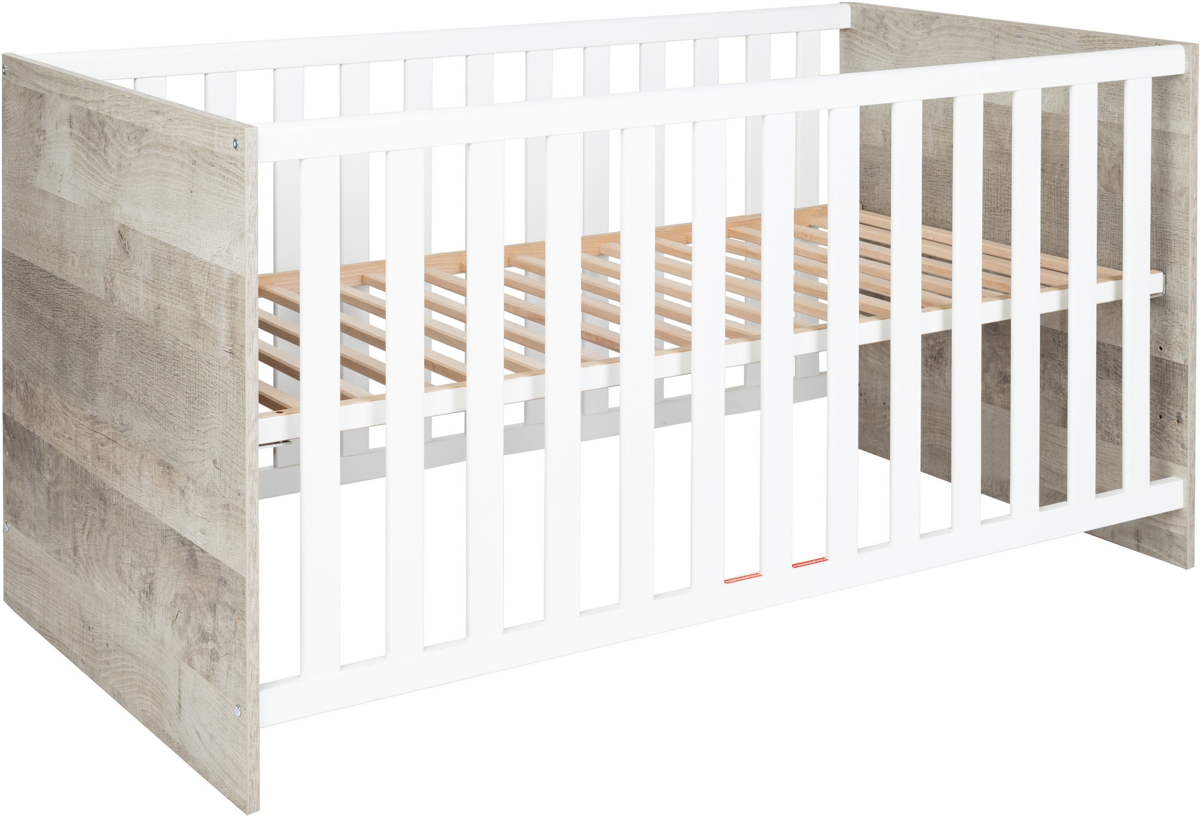 arthur berndt Babyzimmer-Komplettset »Jugendzimmer-Set »Kilian« 4-teilig«, (4 tlg.), Platinum Oak/ Weiß Nachbildung