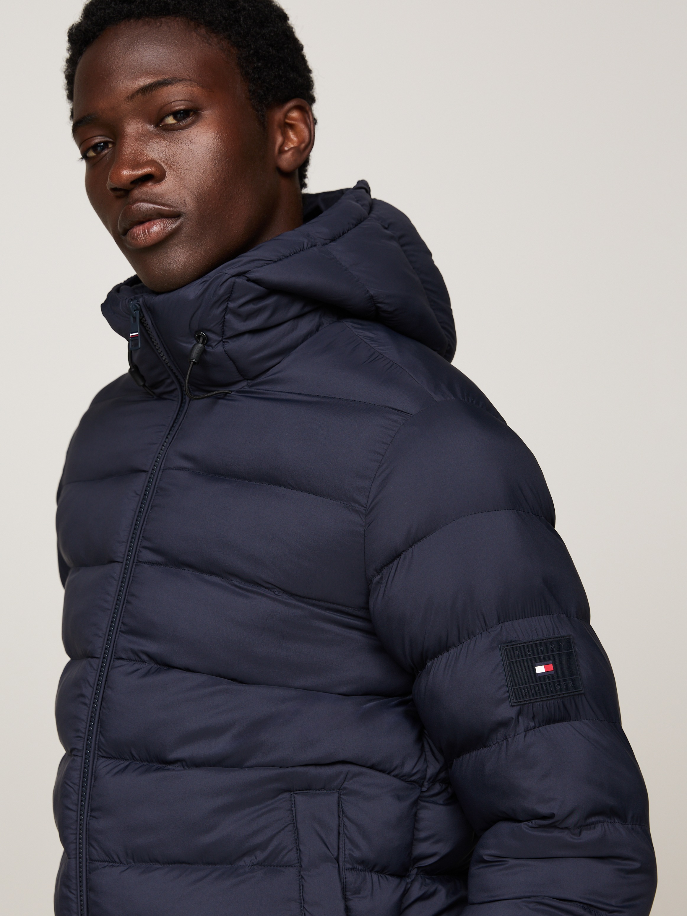 Tommy Hilfiger Steppjacke »MID WEIGHT HOODED JACKET«, mit Kapuze