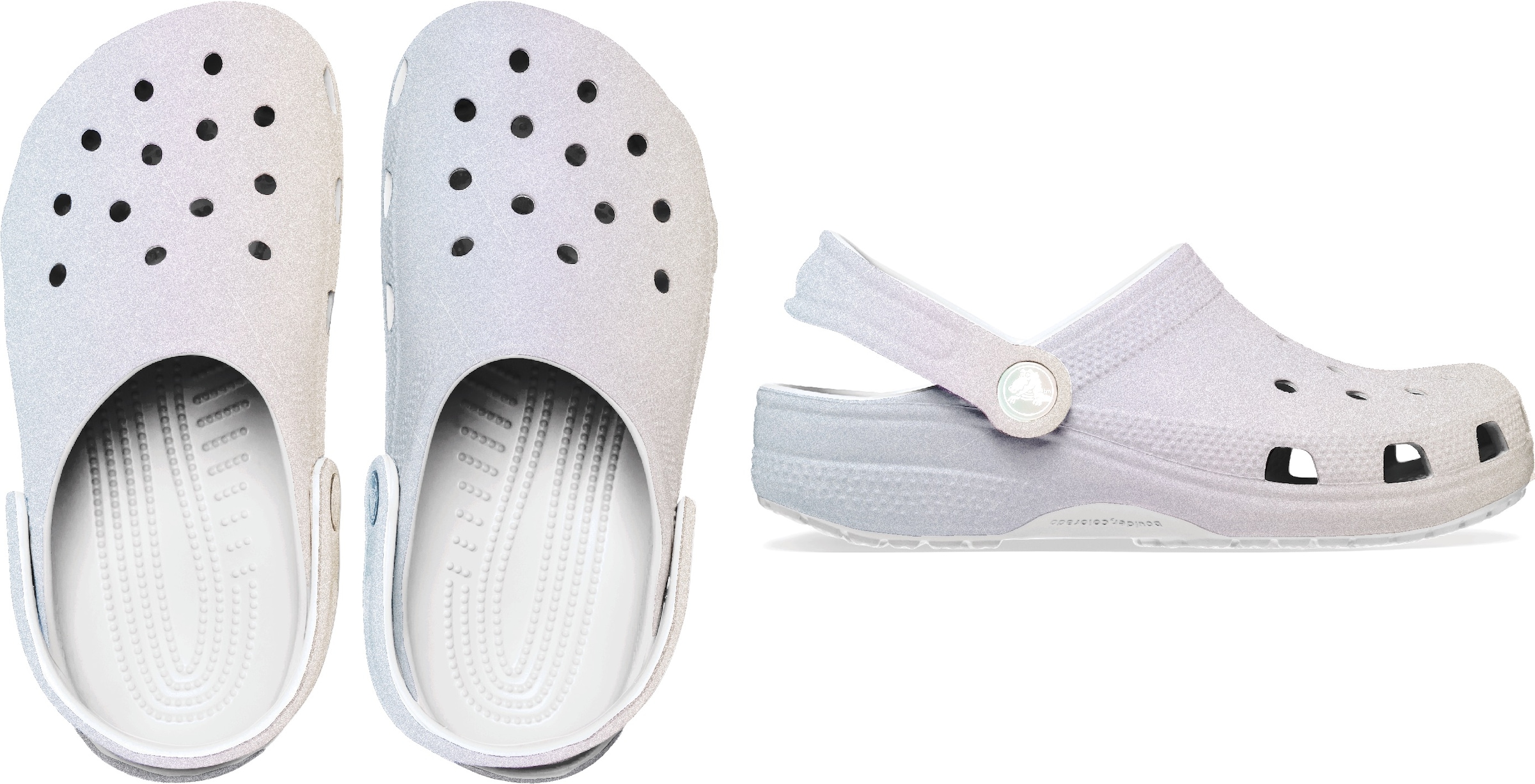 Crocs Clog »Classic Iridescent Glitter«, Glitzerschuh, Sandale, Hausschuh mit schwenkbarem Fersenriemen