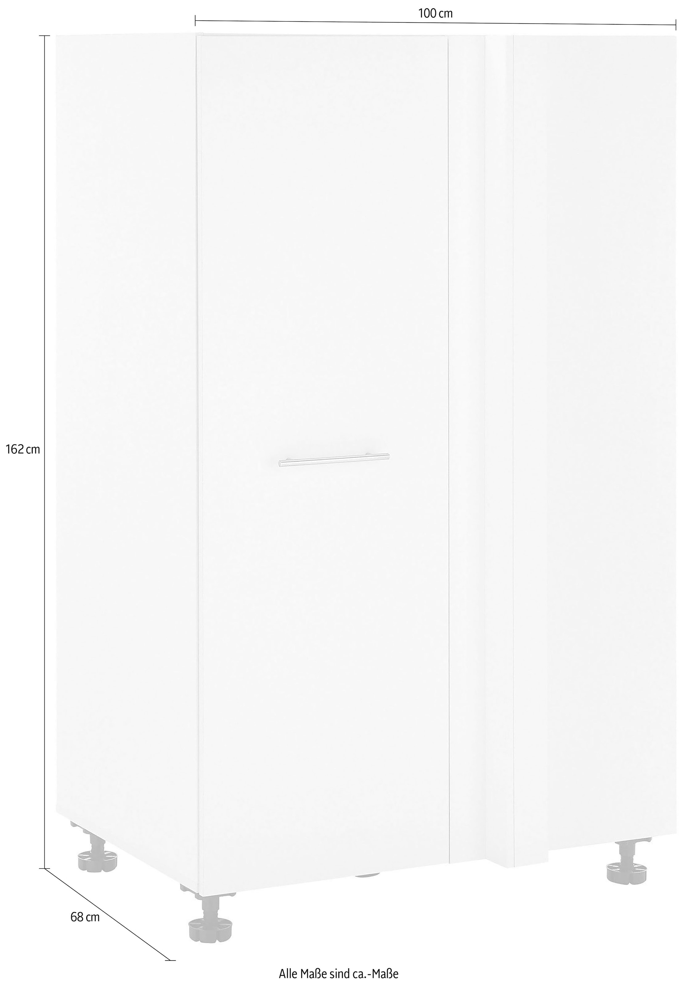 Laundreezy Mehrzweckschrank-Set »Laundreezy, Eckschrank BxHxT 100x162x68 cm« 1 Stk. tlg.