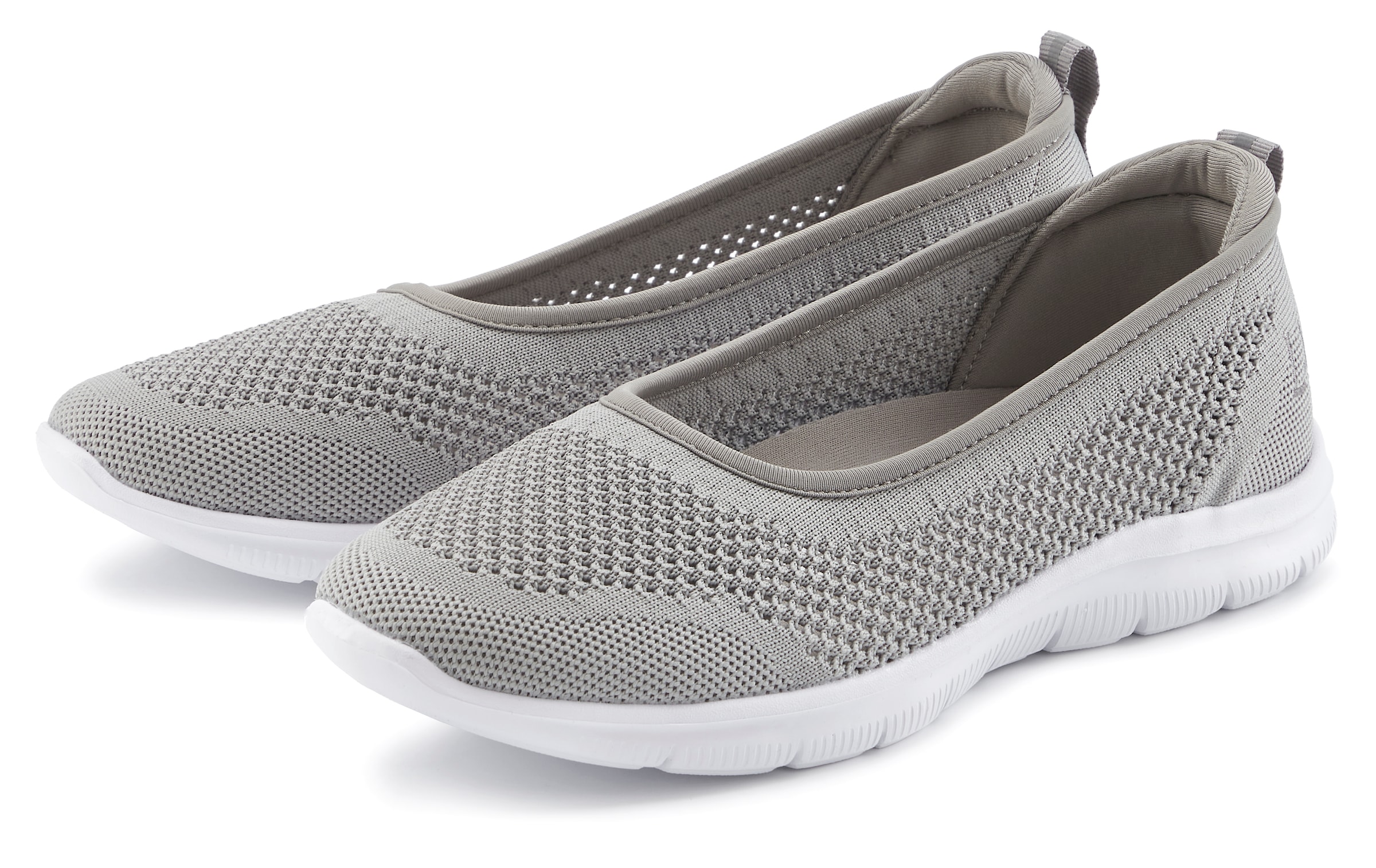 LASCANA Sneaker Ballerinas "Halbschuh," runde Schuhspitze, ohne Verschluss, günstig online kaufen