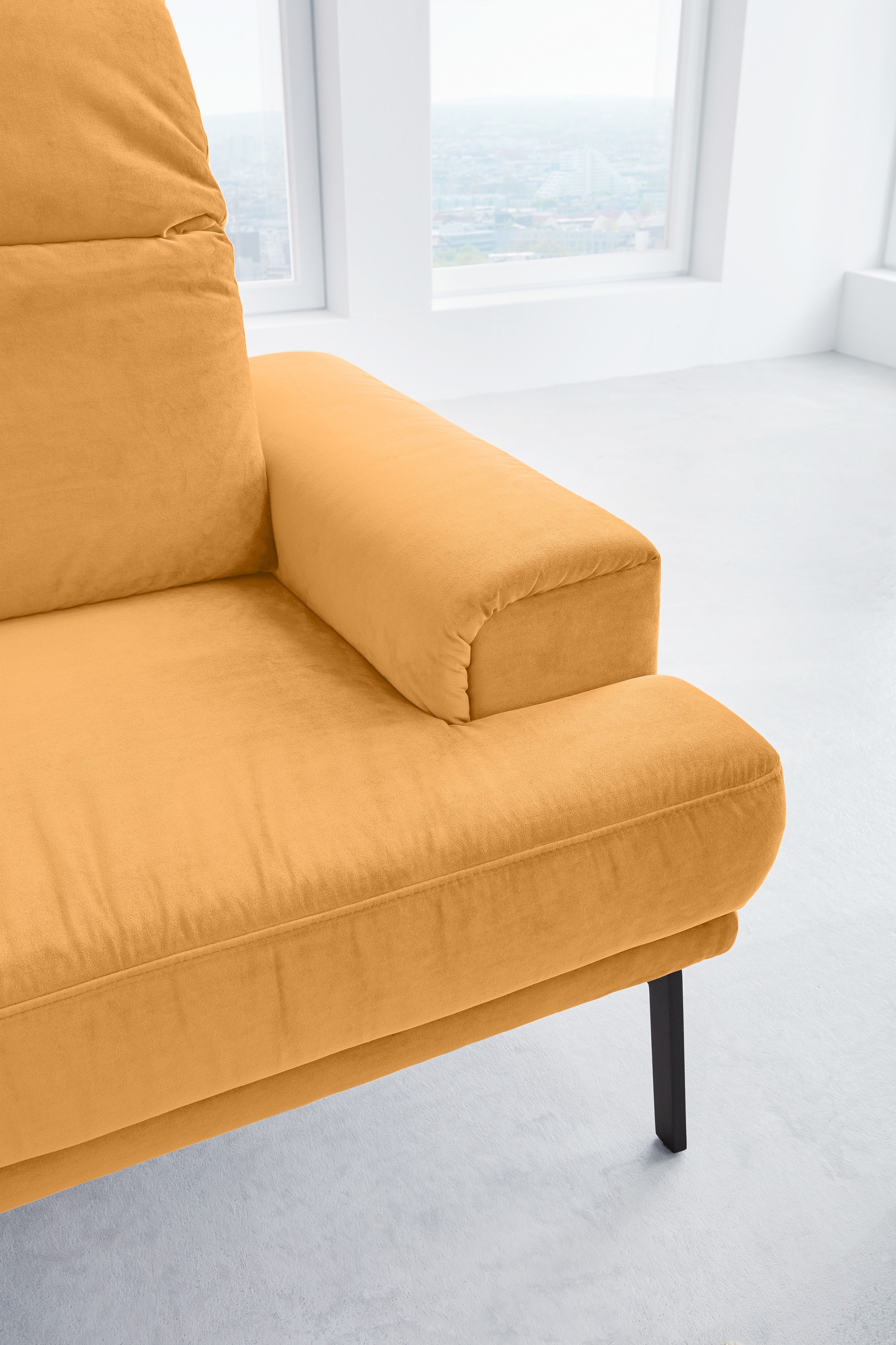 Musterring 3-Sitzer »MR 4580«, inkl. Kopf- und Sitztiefenverstellung, Fuß schwarz, B228 x T103 cm
