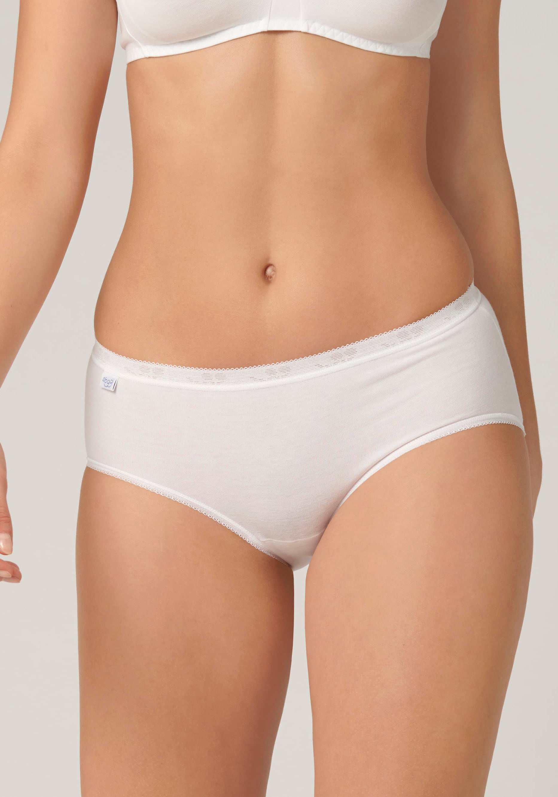 sloggi Midislip "Basic+", (2er Pack), perfekter Sitz, Baumwollmix, weiche N günstig online kaufen