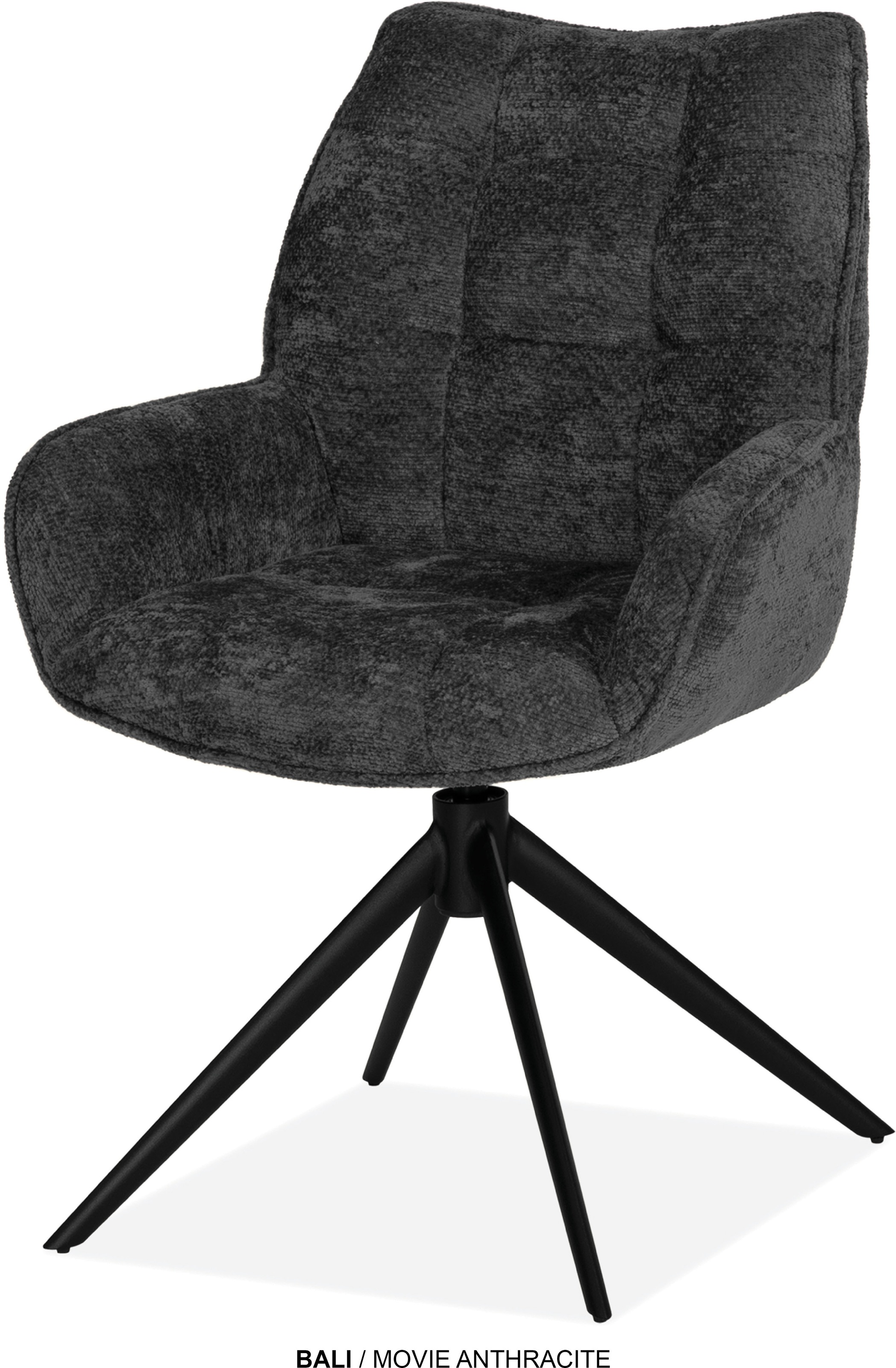 OMG Design Esszimmerstuhl "Bali" (Set) 2 Stk. Stoff Drehstuhl mit auto-retu günstig online kaufen