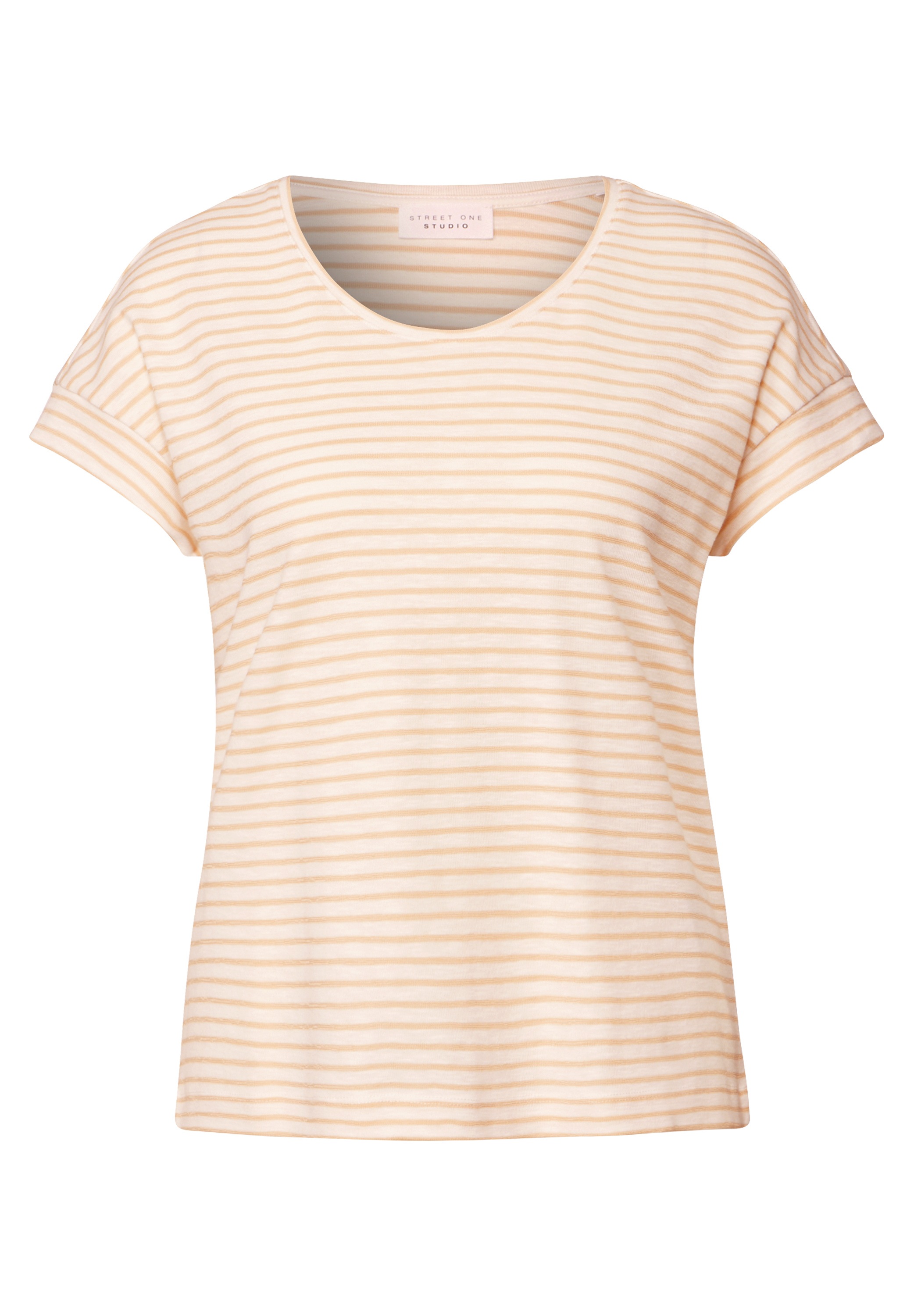 STREET ONE STUDIO Rundhalsshirt, mit Rundhalsausschnitt