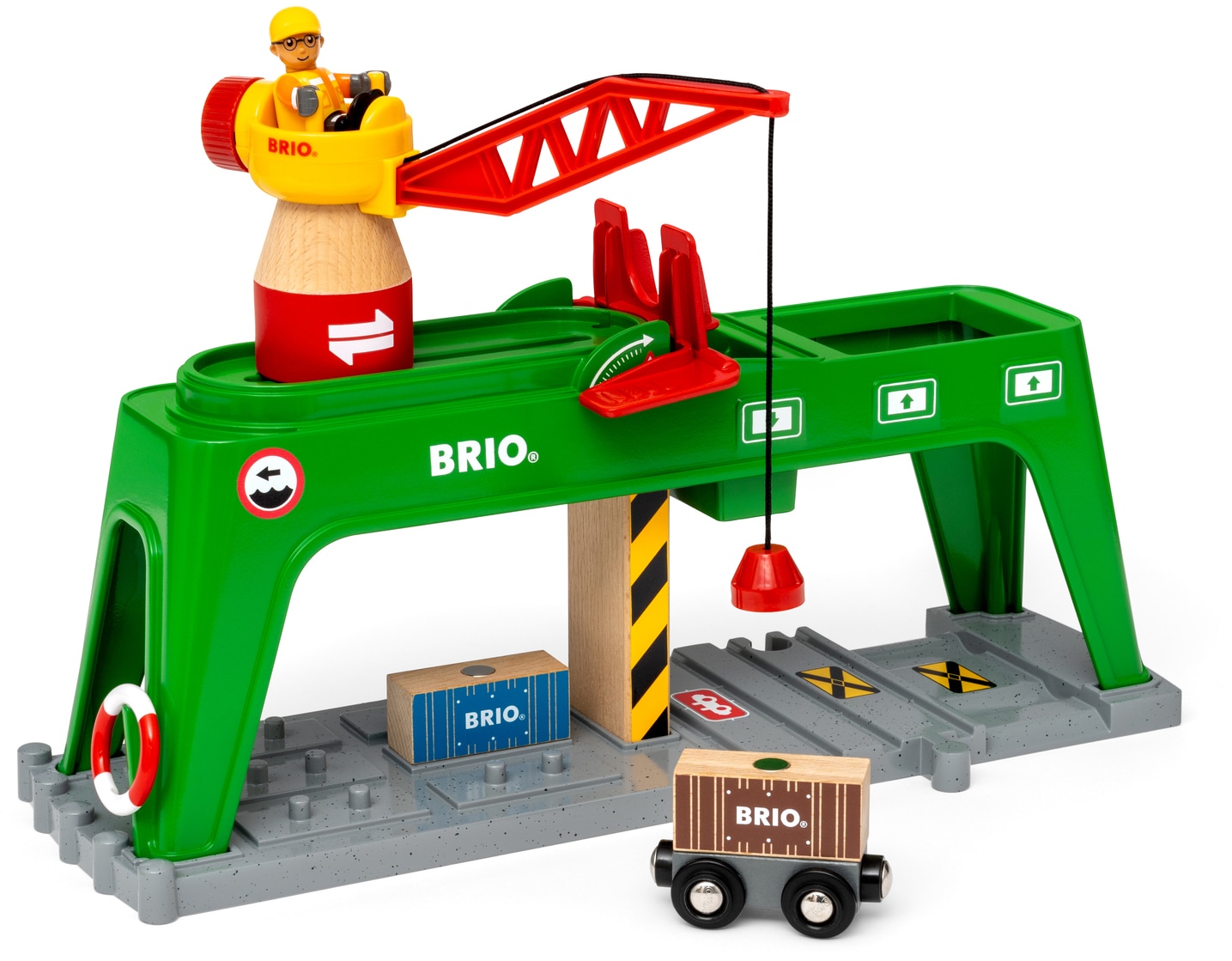 Spielzeugeisenbahn-Erweiterung »BRIO® WORLD, Bahn Verlade-Terminal«, FSC®- schützt...