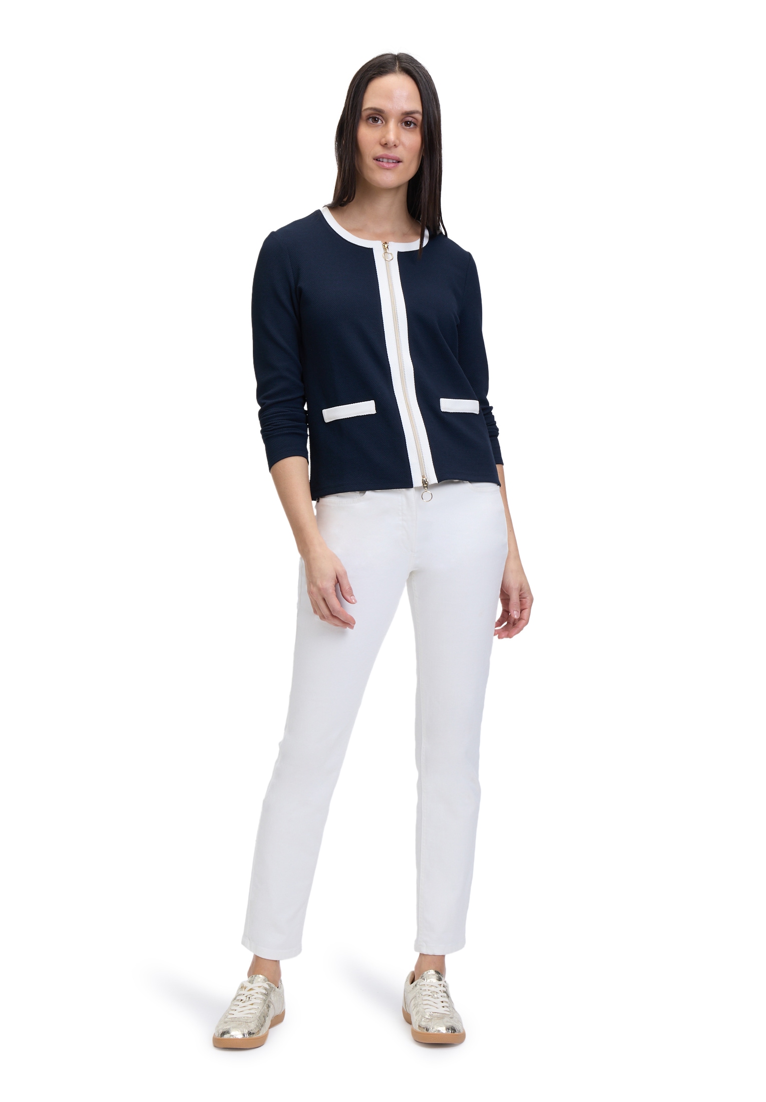 Betty Barclay Sweatjacke »Betty Barclay Shirtjacke mit Struktur«, Materialmix