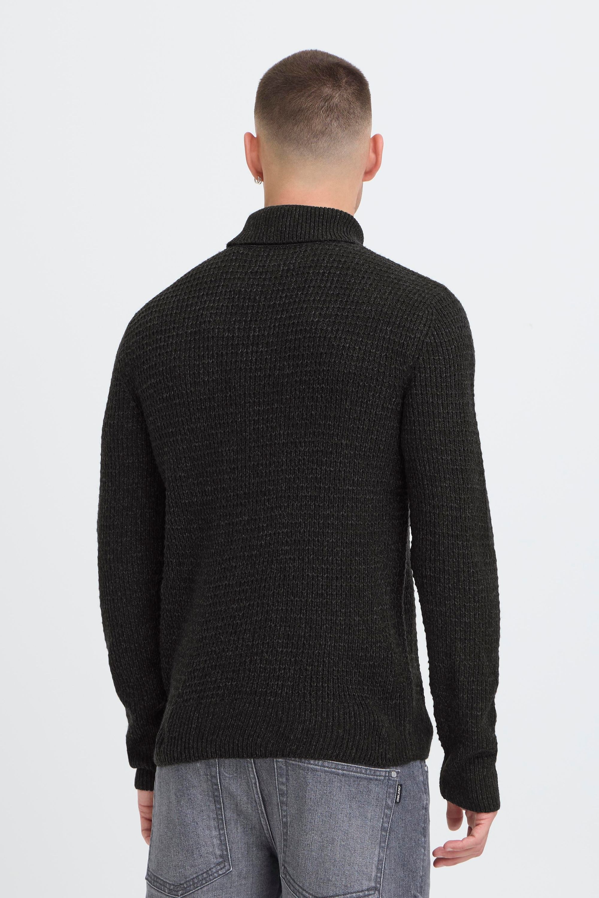 BLEND BHPatta Col Roulé Homme Charcoal Mix M 3