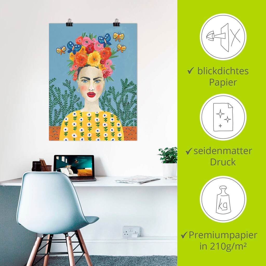 Artland Wandbild »Frida-Kopfschmuck I«, Bilder von Frauen, (1 St.)