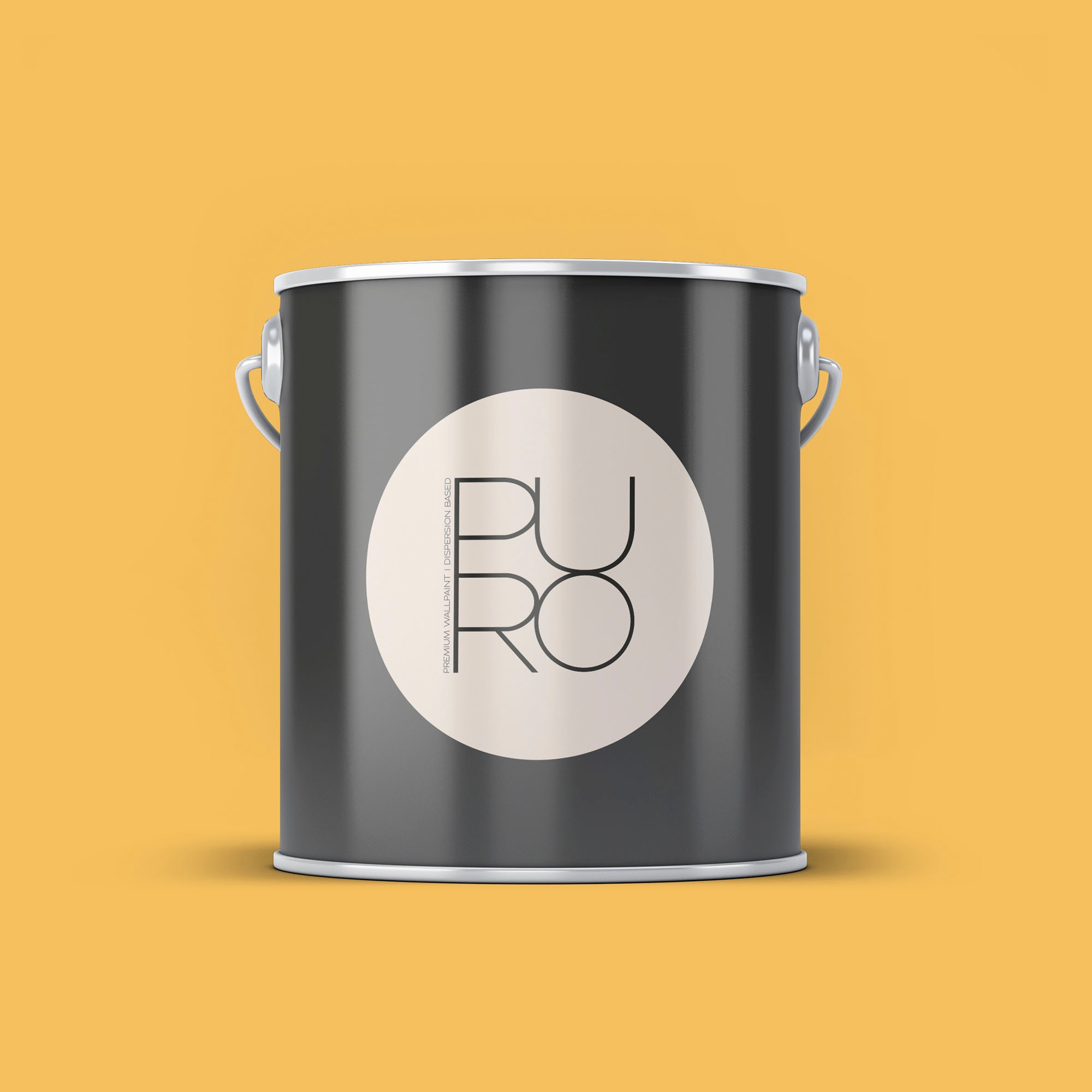 A.S. CRÉATION Wandfarbe "Premium Innenwandfarbe PURO Tuchmatt sunny yellow", 2,5 l 2,5mlc8005 sunny gelb, Farben, ideal für Wohnzimmer, Schlafzimmer,