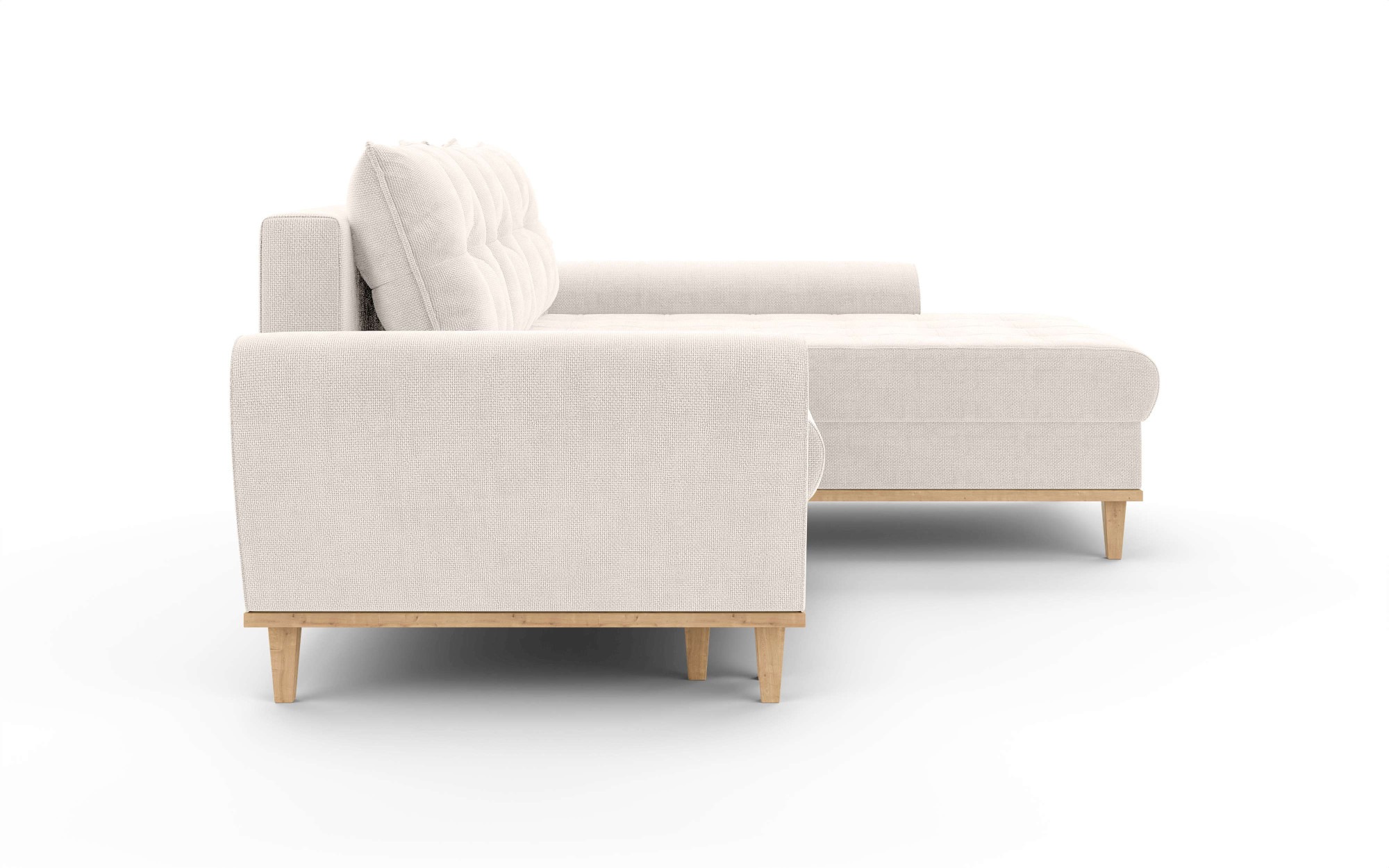 Home affaire Ecksofa »Ahrdorf mit Bettfunktion und Bettkasten, Maße: B/H/T 268/86/175 cm«, L-Form mit 3 Rückenkissen und moderne gerundete Armlehnen