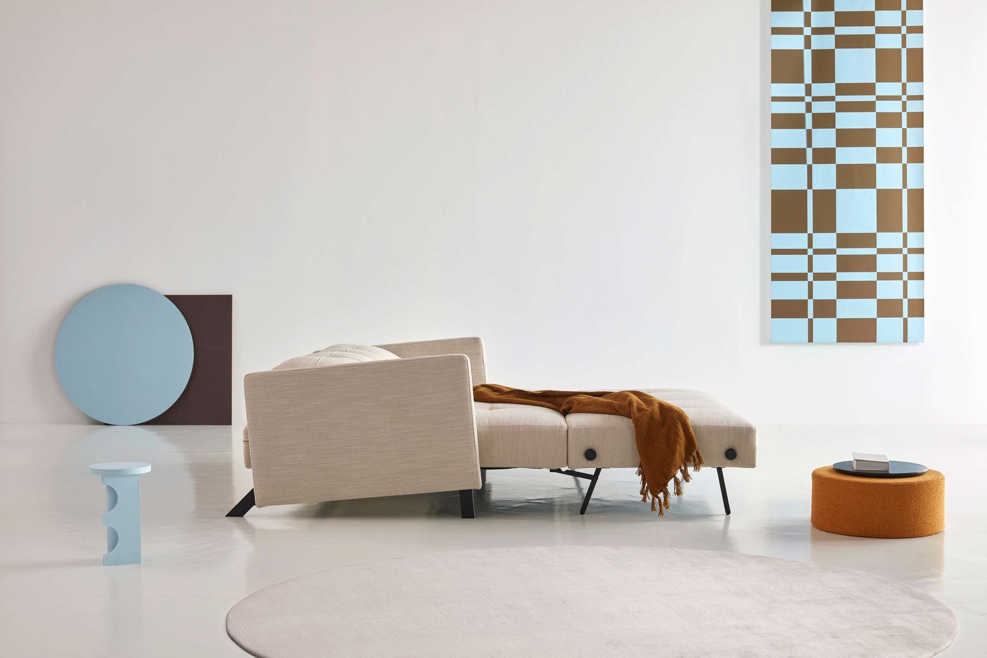 INNOVATION LIVING ™ Schlafsofa »Cubed Klappsofa, hochwertige Schlaffunktion, Design und extra Komfort«, Frontauszug, sehr platzsparend, abgewinkelt Sitzen, waagerecht liegen