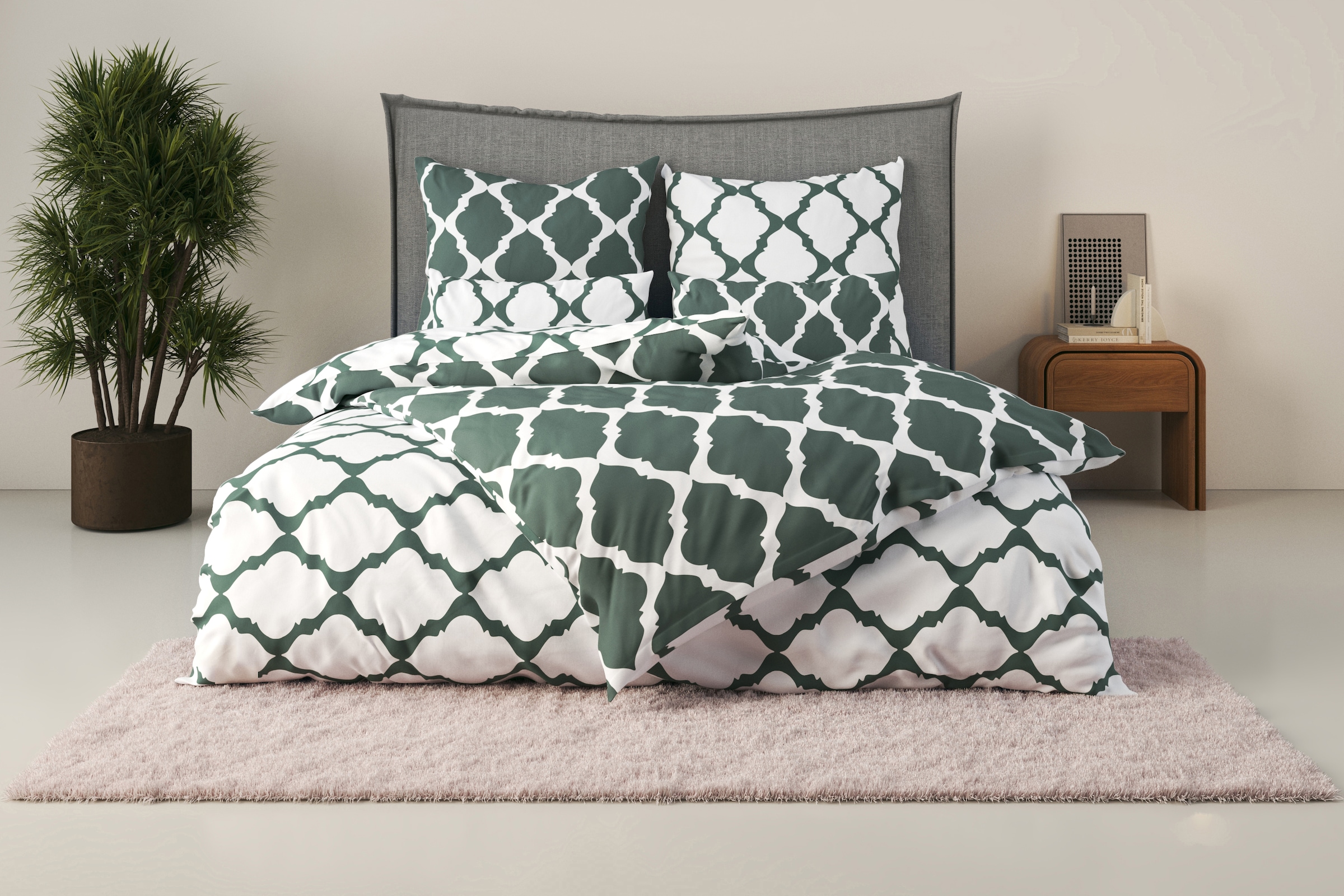 OTTO home "Alba in Gr. 135x200 oder 155x220 cm" 2 Bettwäsche mit Wendeoptik günstig online kaufen